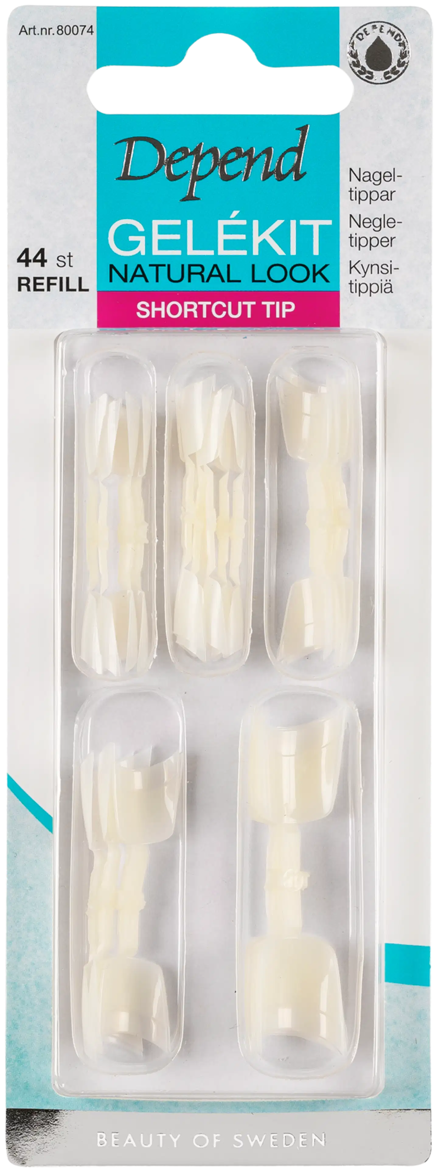 Depend Shortcut Tip Natural kärkitippi 44 kpl nr 80074