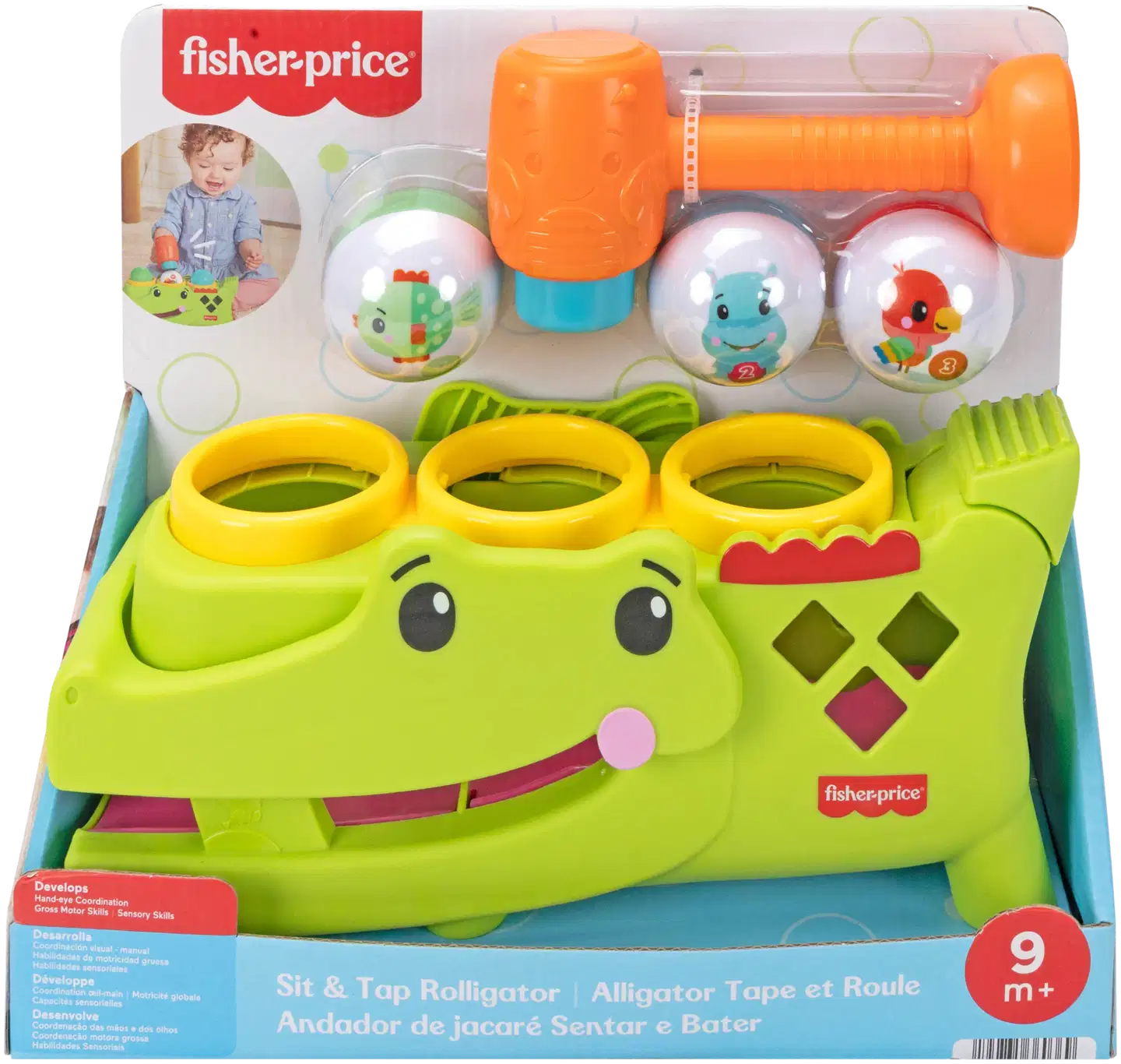 Fisher-Price Tap & Roll Alligator kehittävä lelu - 2
