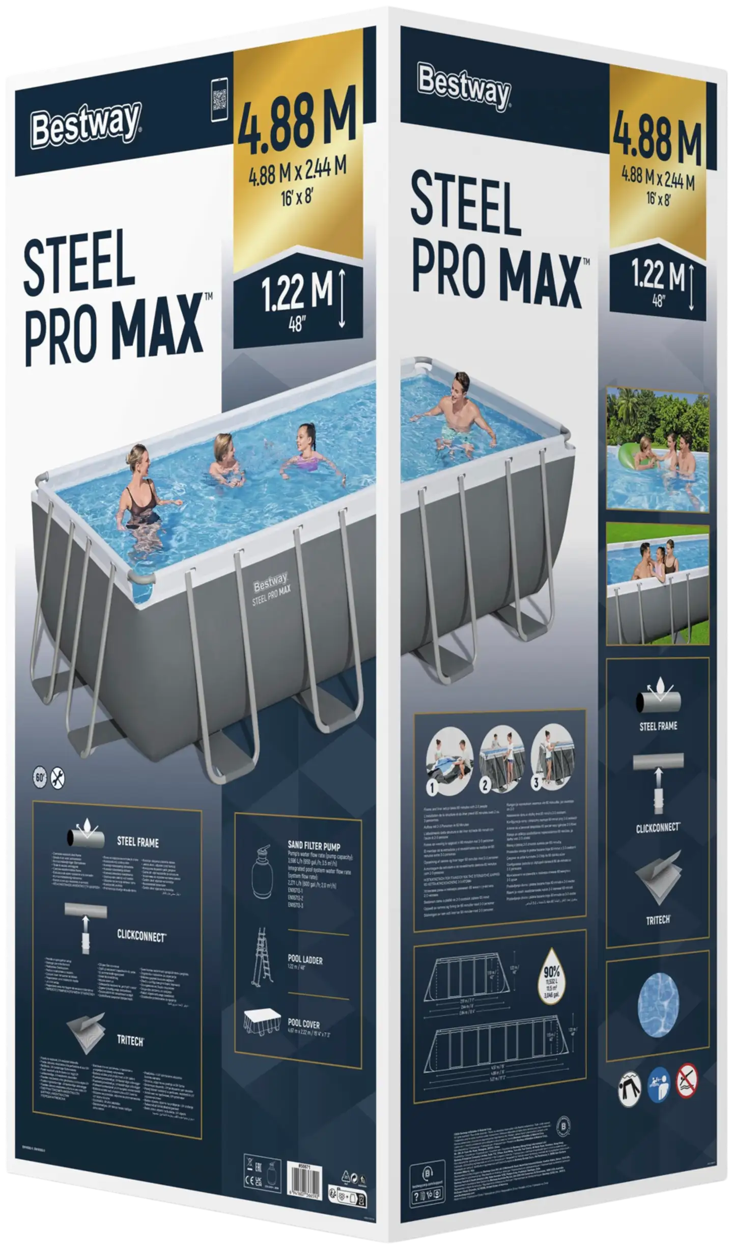 Steel Pro Max uima-allassetti 488 x 244 x 122 cm - 3