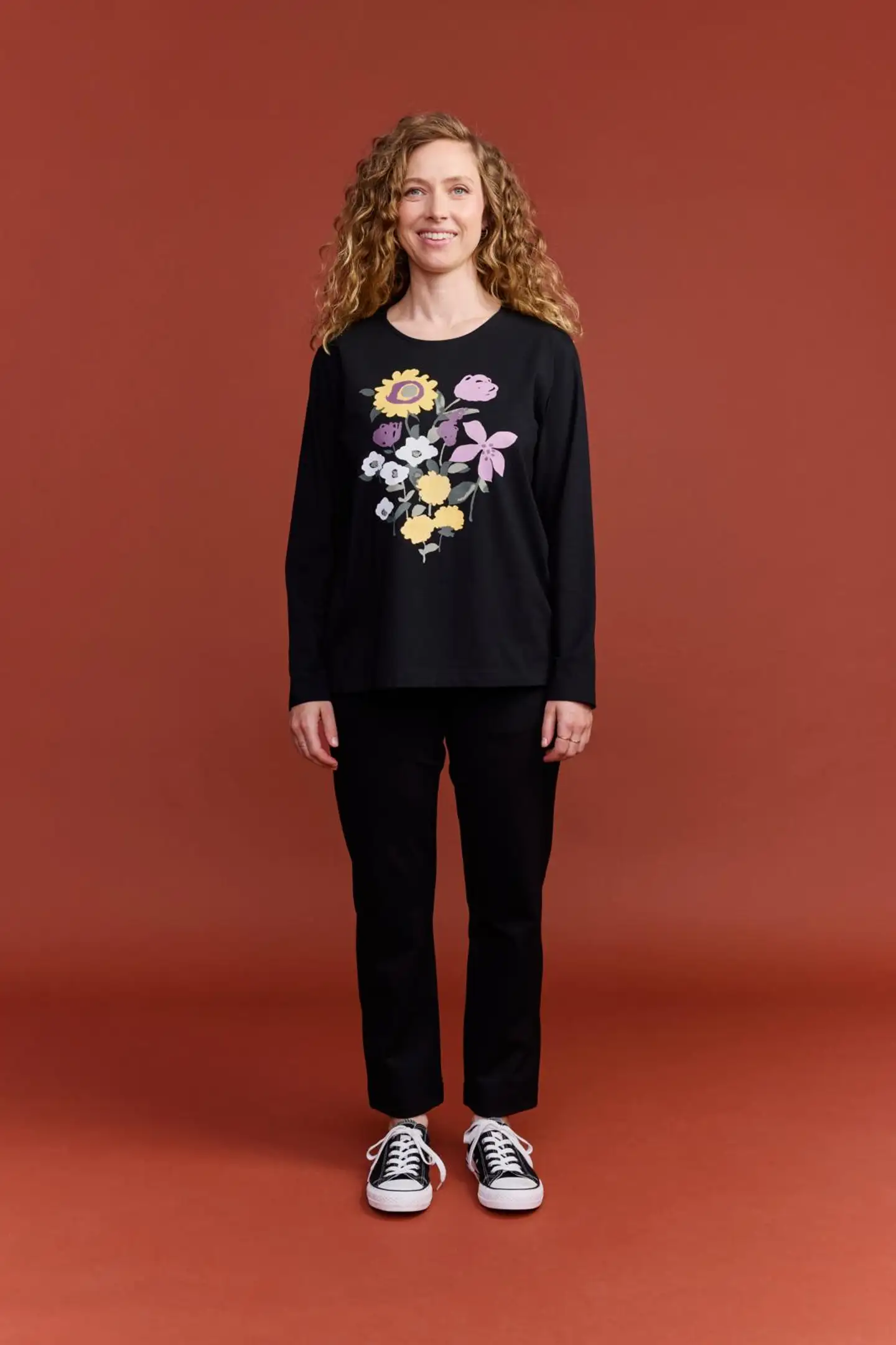 Finlayson naisten paita Ihana - Black Print - 2