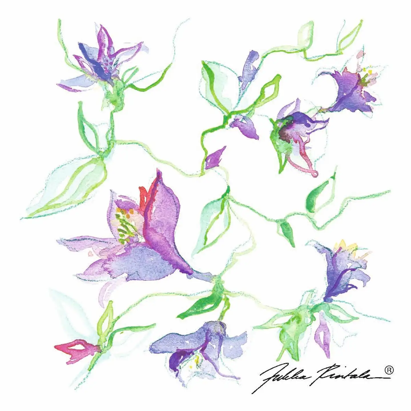 DESIGNS FOR DUNI Tissue-lautasliina 24 x 24 cm Jukka Rintala Garden 3-krs, 20 kpl