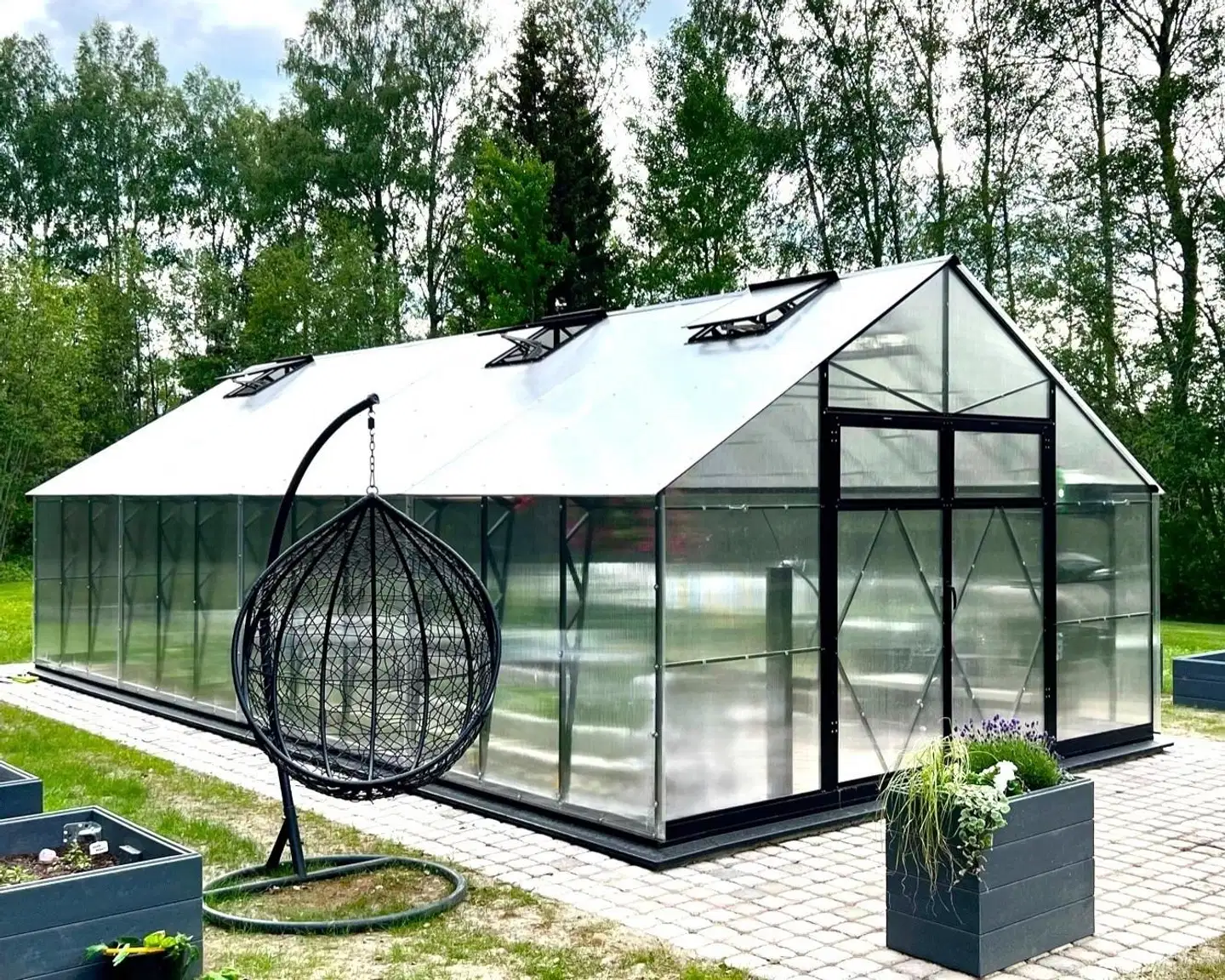 Ecoslider kasvihuone Lux DD 4.0 X 8.3 - 1