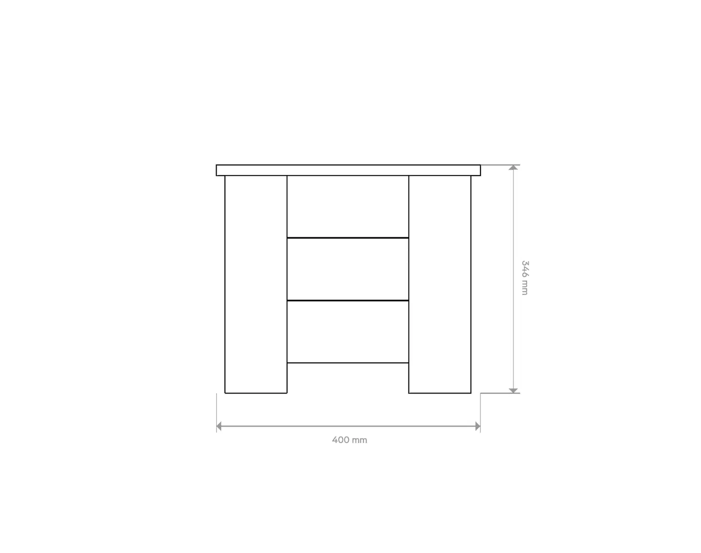 Kukkalaatikko suorakaide, luonnon ruskea, 35x80x41cm - 3