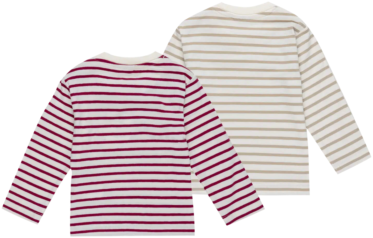 Ciraf vauvojen raitapaita 2-pack 250B263104 - Red plum & Abbey Stone - 2