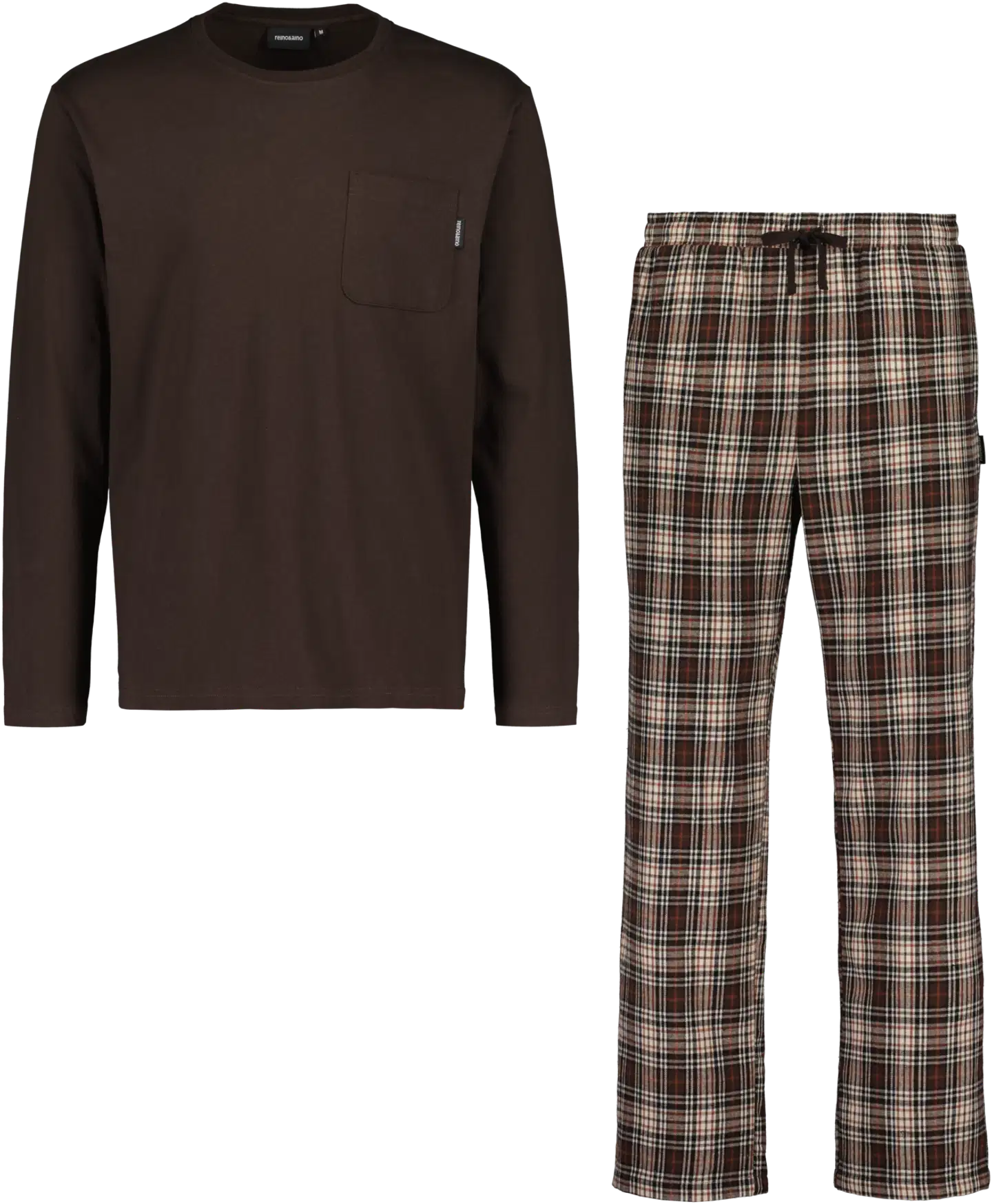 Reino&Aino miesten pyjama - BROWN - 1