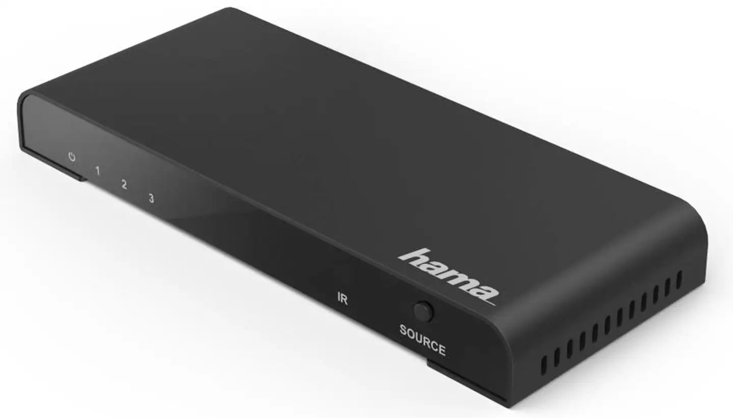 Hama 4k hdmi-jakaja 3x1, kaukosäätimellä - 1