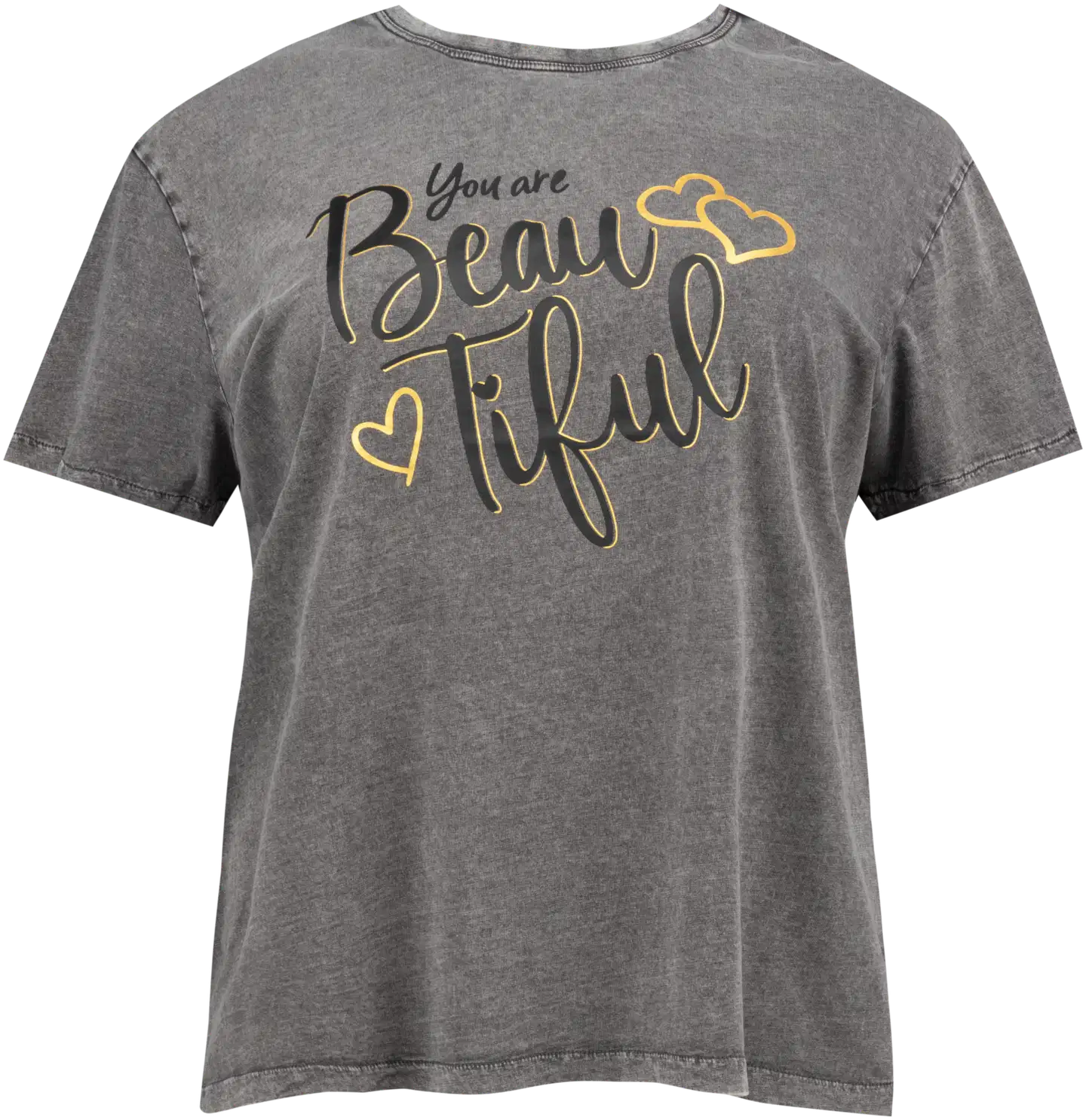 House naisten oversize t-paita Beautiful 213HP30606, D-mitoitus - D.grey acid wash - 1