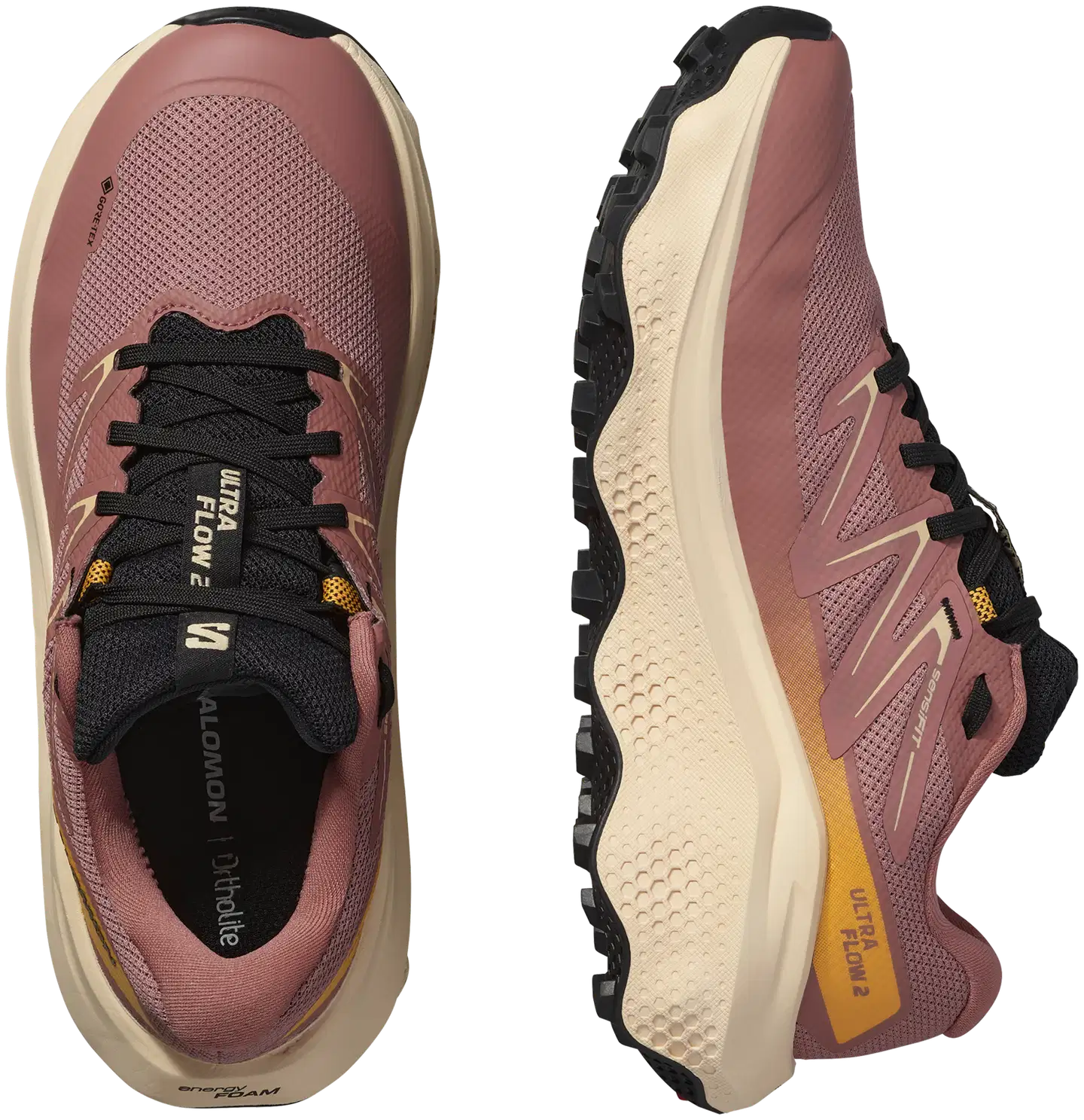 Salomon naisten juoksukenkä Ultra flow 2  GTX W, WP - Burlwood/Tender Peach/Warm - 7