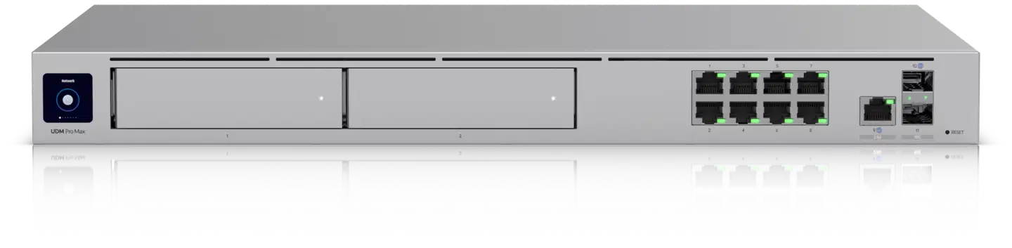 Ubiquiti ammattiluokan räkkiasenteinen yhdyskäytävä UDM-Pro-Max - 1