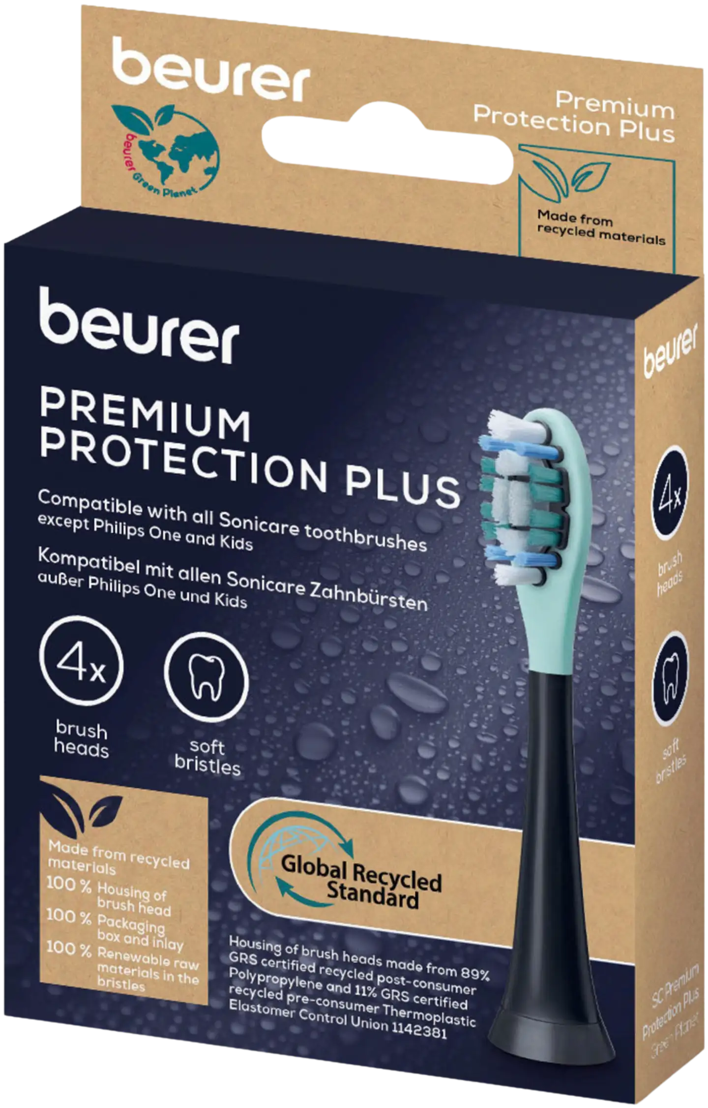 Beurer SC 4 kpl Protection Plus vaihtoharjoja sonic-sähköhammasharjaan - 3