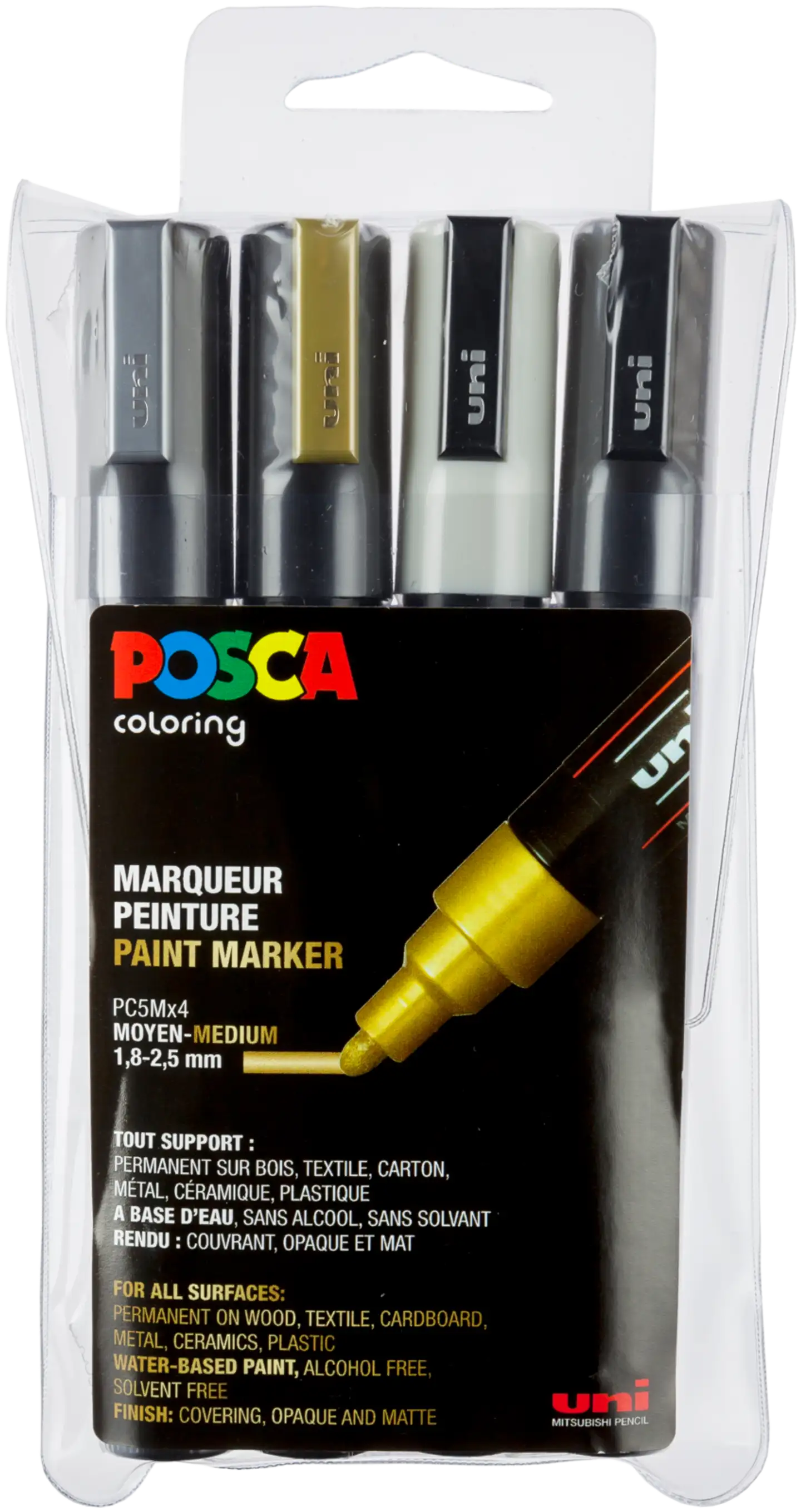 POSCA Marker 4kpl PC-5M 1,8-2,5mm mono