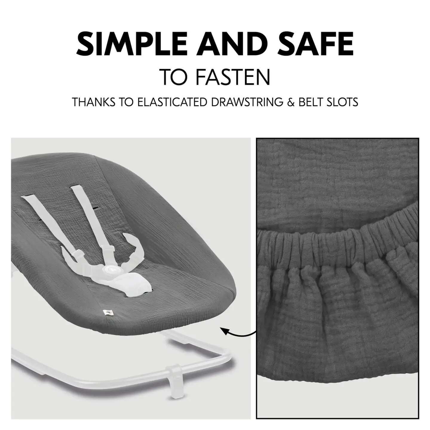 Hauck suojapäällinen sitteriin Highchair tummanharmaa - 10