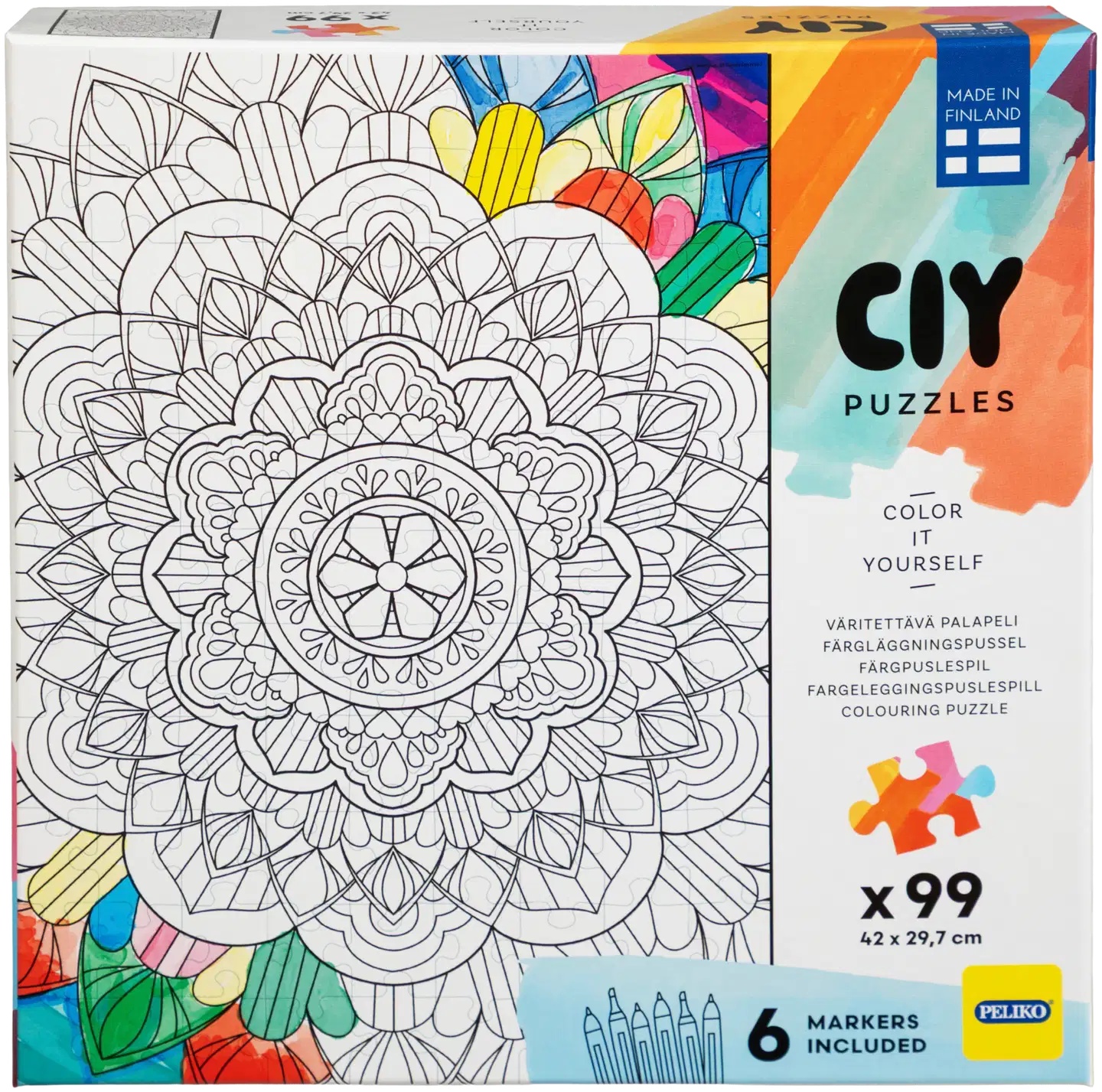 Peliko palapeli Color it Yourself 99 palaa tussit, erilaisia - 3