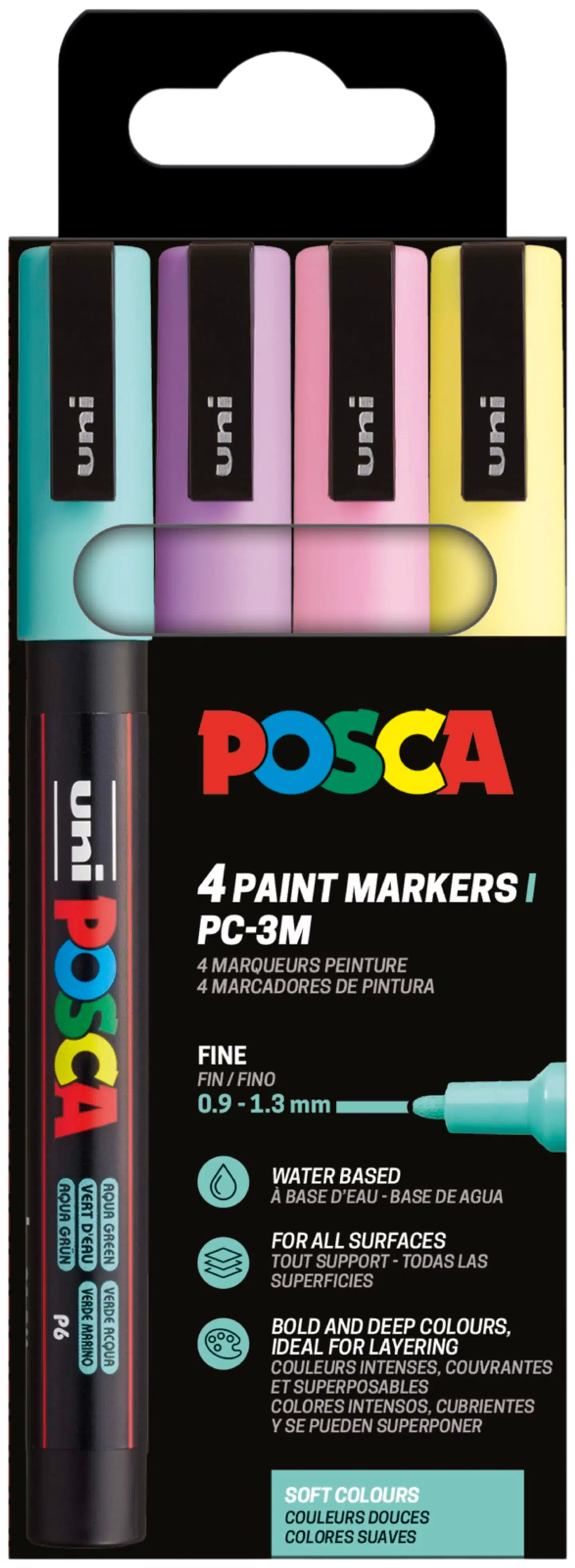 Posca Marker 4 kpl PC-3M pastelli
