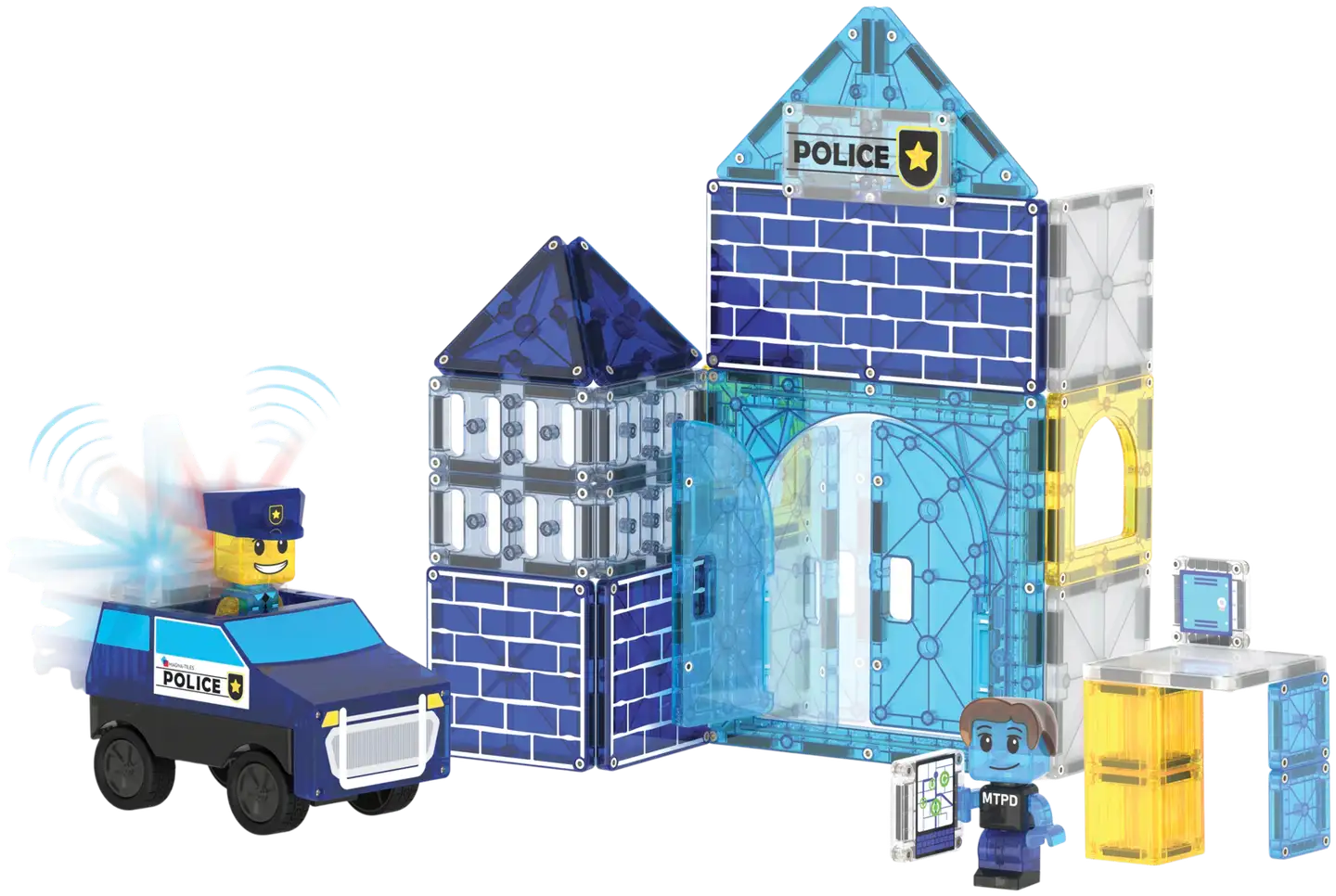 MAGNA-TILES® Poliisiasema magn. rak.sarja 35 osaa - 5