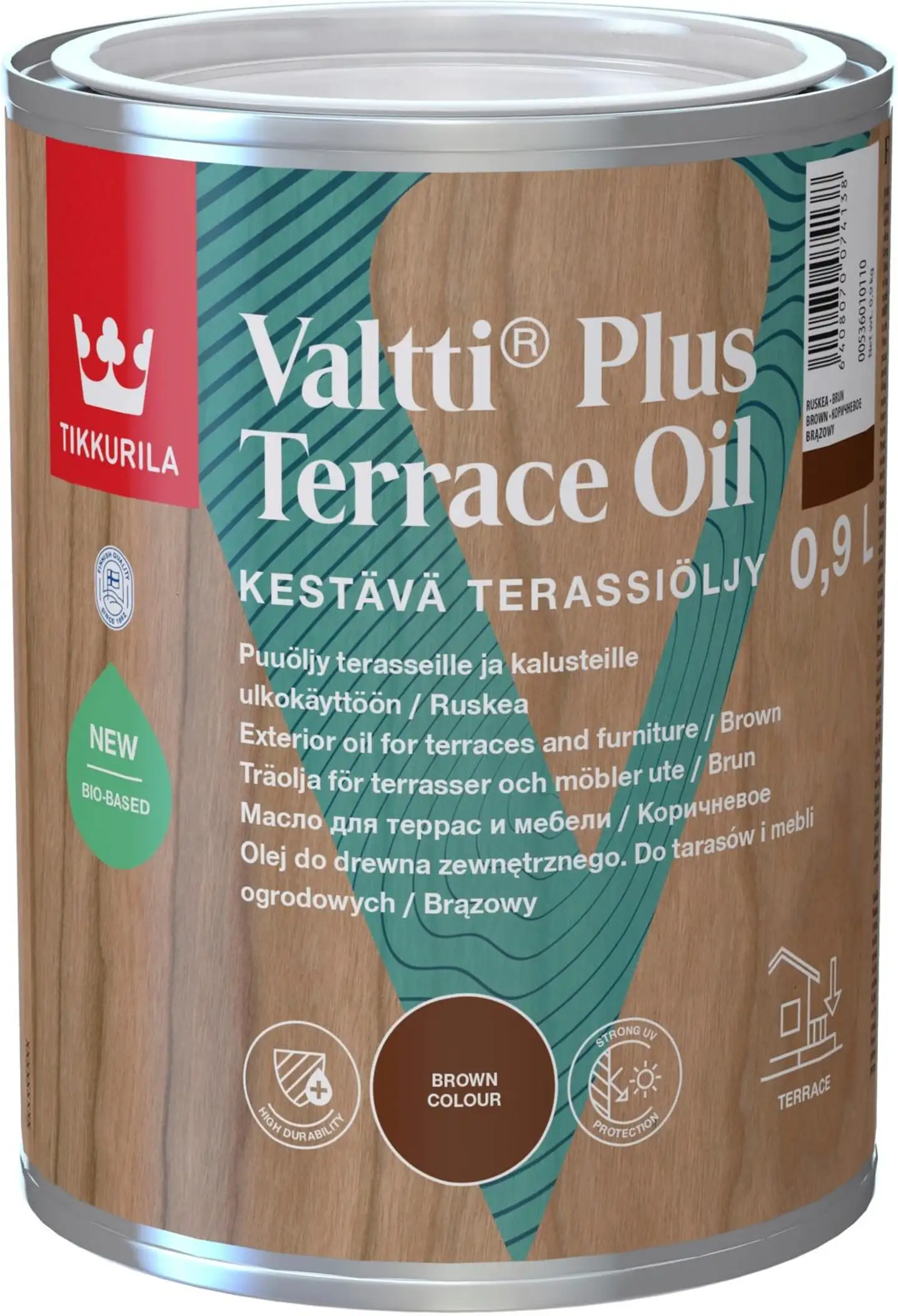 Tikkurila terassiöljy Valtti Plus Terrace Oil 0,9 l ruskea