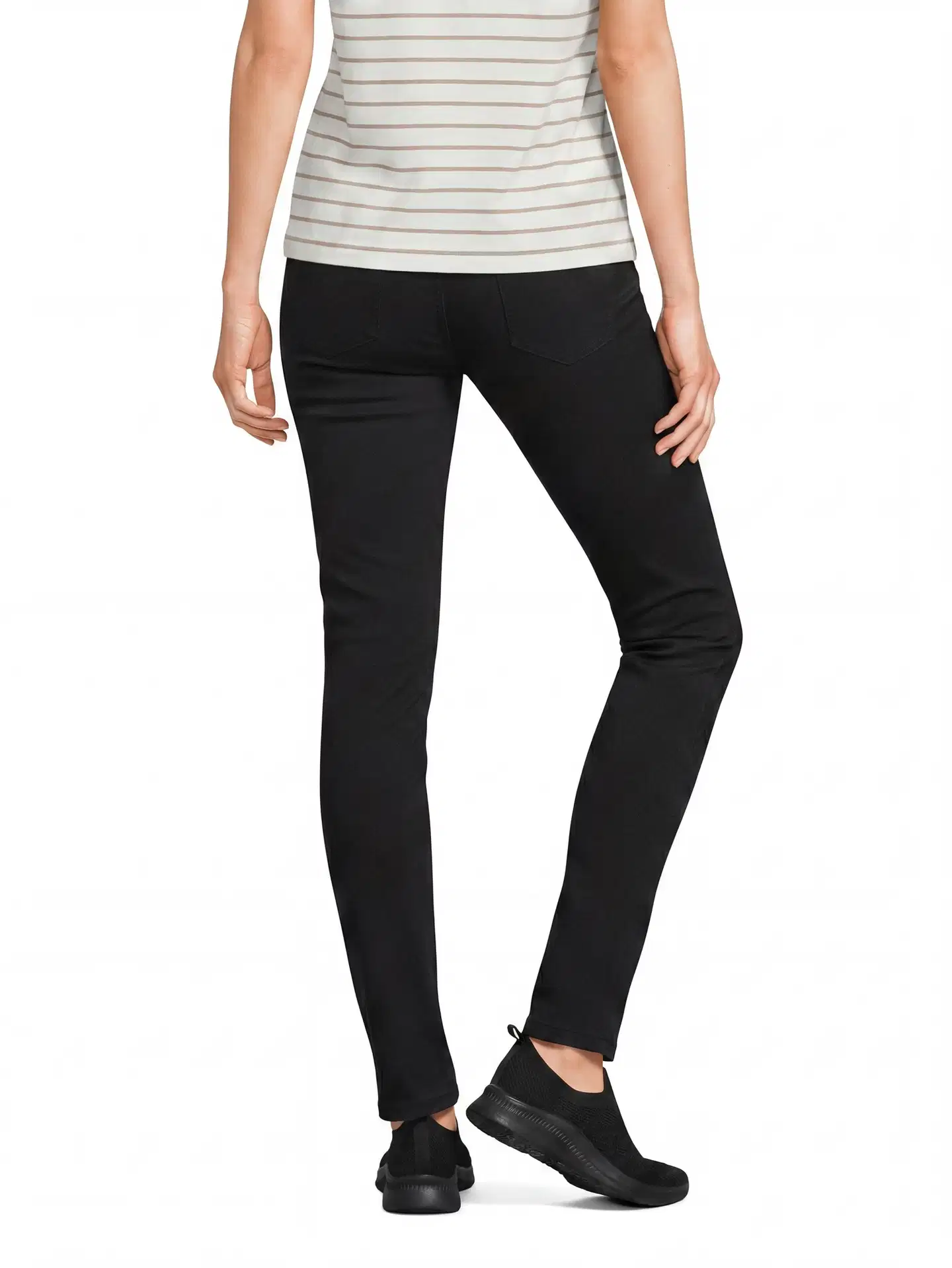 House naisten stretch-housut 222H262908 - black - 3