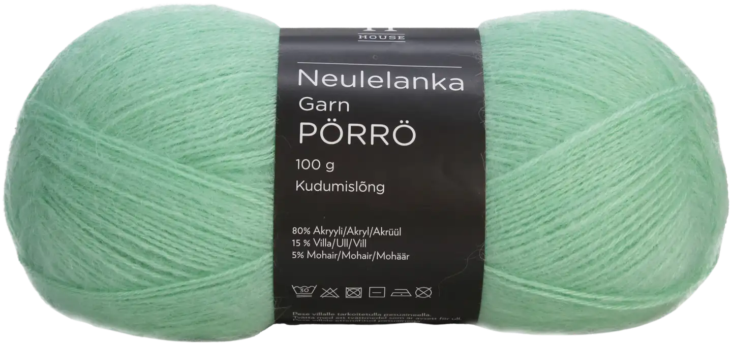 House lanka mohair-villa-akryyli Pörrö 100 g Mint Green 3415