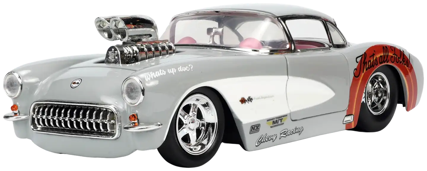 Jada Looney Tunes Väiski Vemmelsääri ja 1957 Chevrolet Corvette, 19 cm, 1:24, die-cast - 2