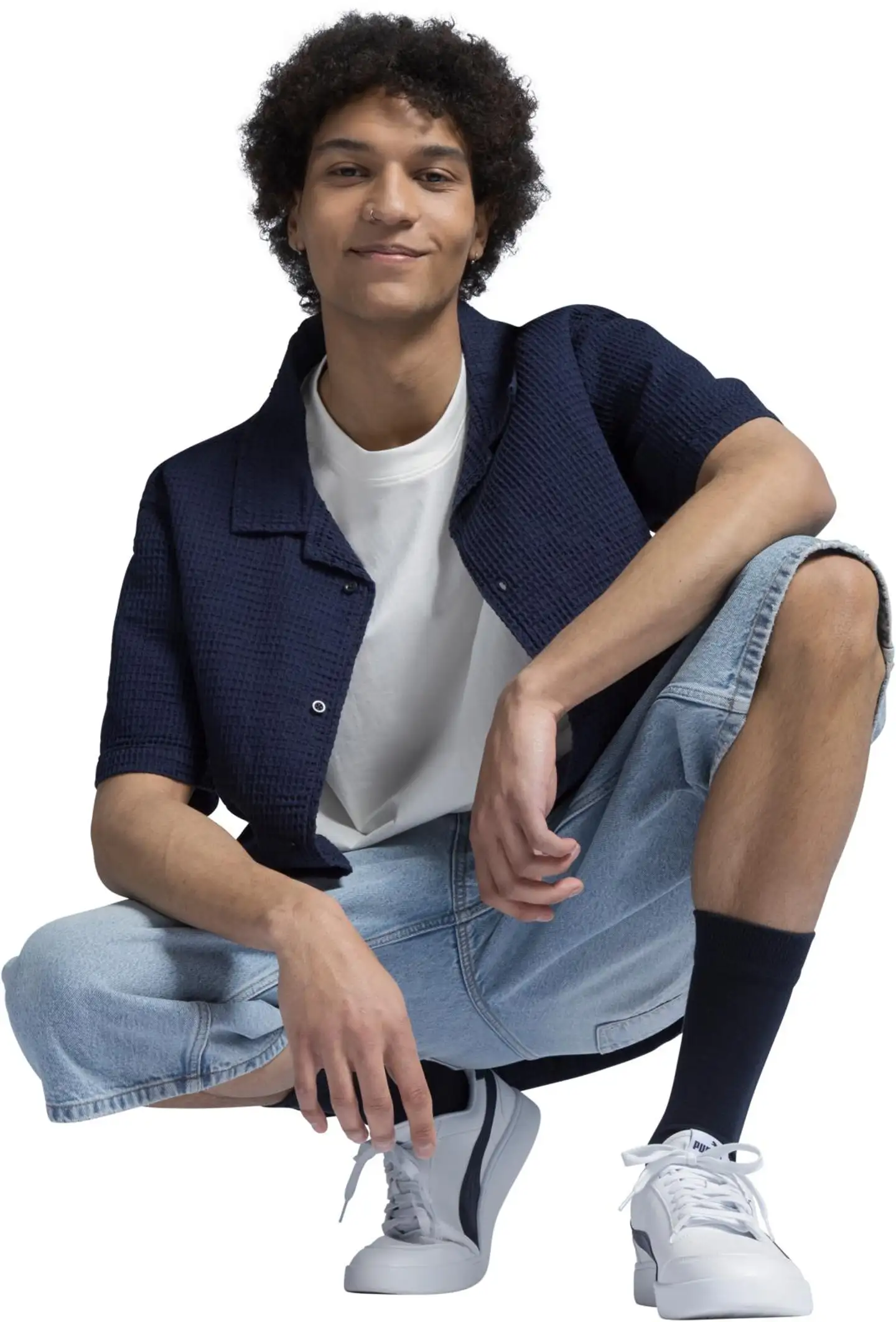 WKLY. miesten lyhythihainen paita 194W252509 - Navy Blazer - 10