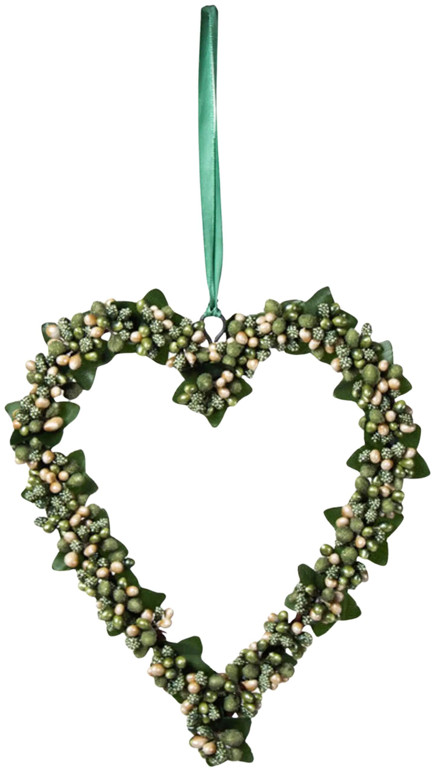 AmandaB kranssi sydän vihreä 20x17cm
