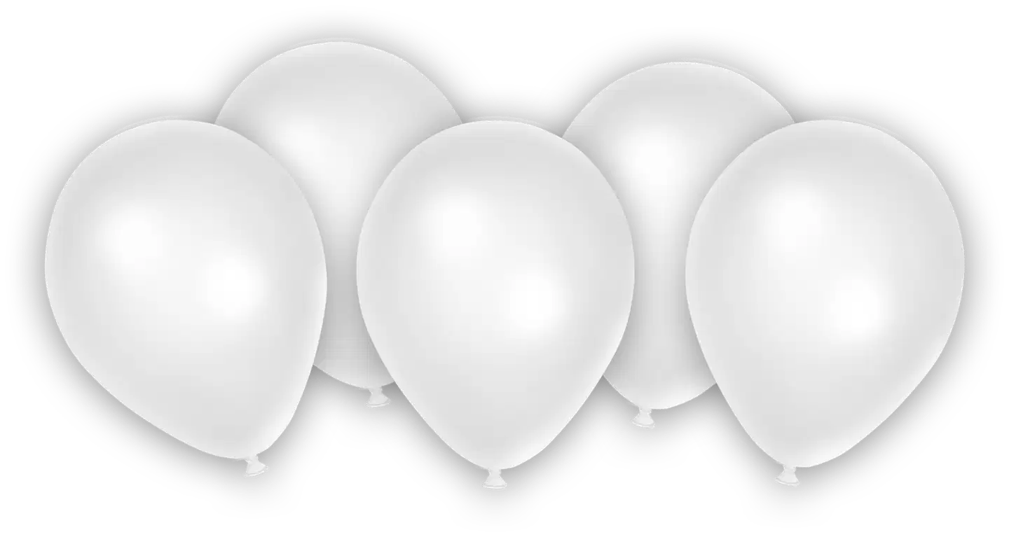 Decorata Party ilmapallo metallipastelli valkoinen