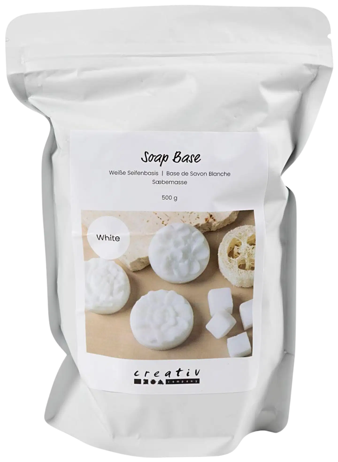 Creativ Company valkoinen saippuamassa, rakeita, 500 g - 1
