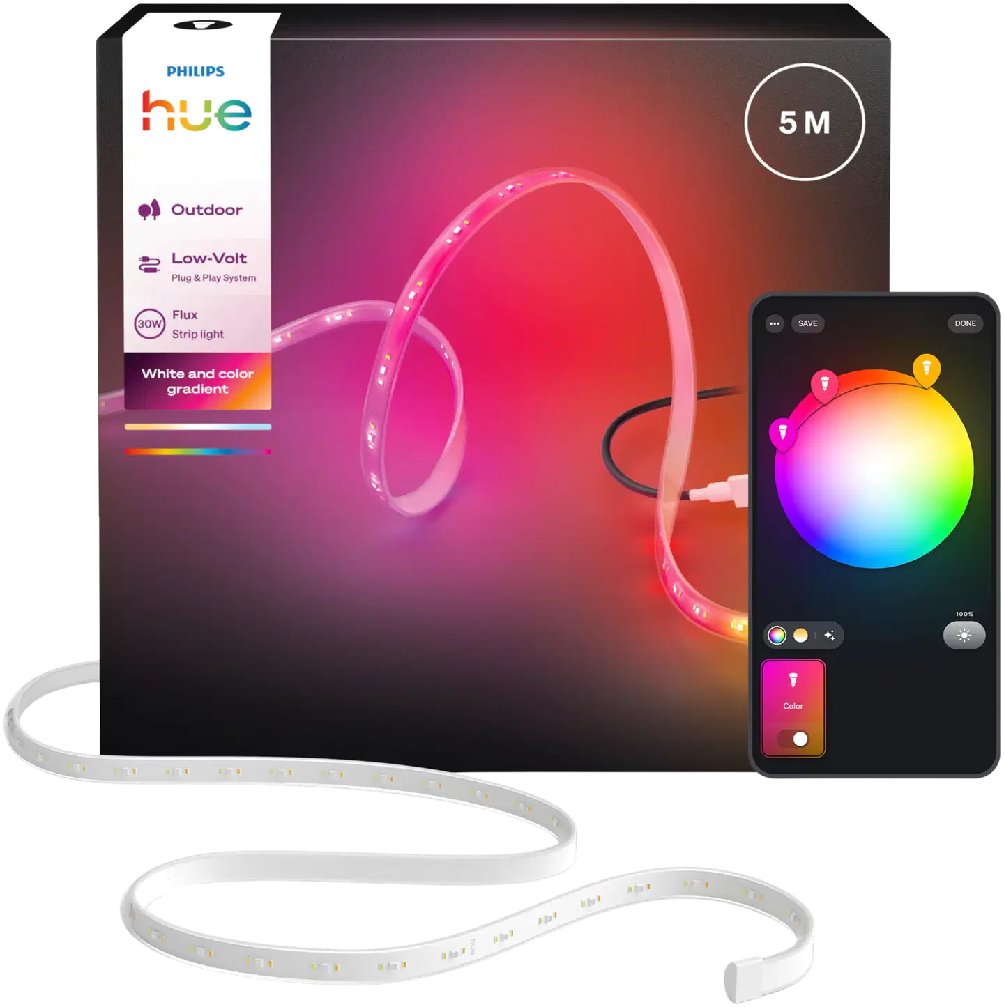 Philips Hue Flux valonauha ulkokäyttöön 5m - 1