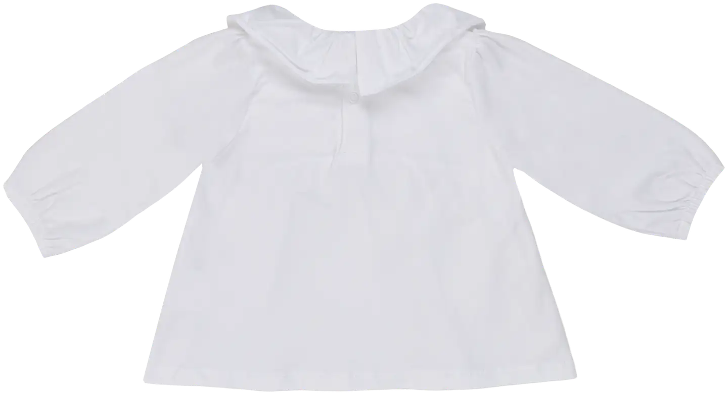 TEX BABY vauvojen frillapusero I980390 - WHITE 1 - 2