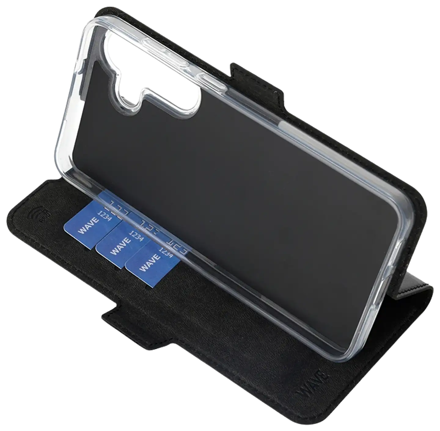 Wave Book Case, Samsung Galaxy S25 FE 5G, Musta - 5