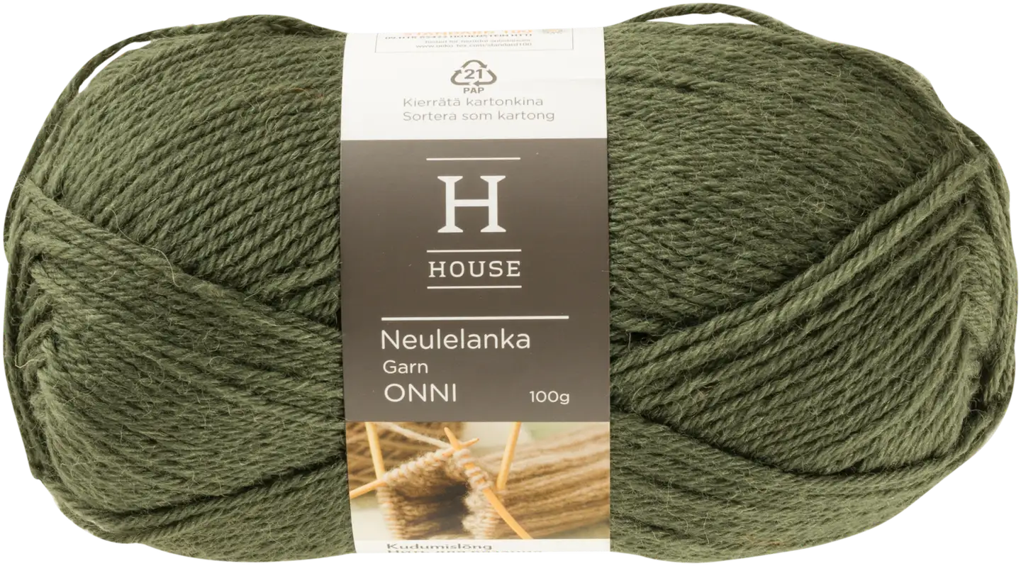 House neulelanka Onni 100 g Dark Green 1490