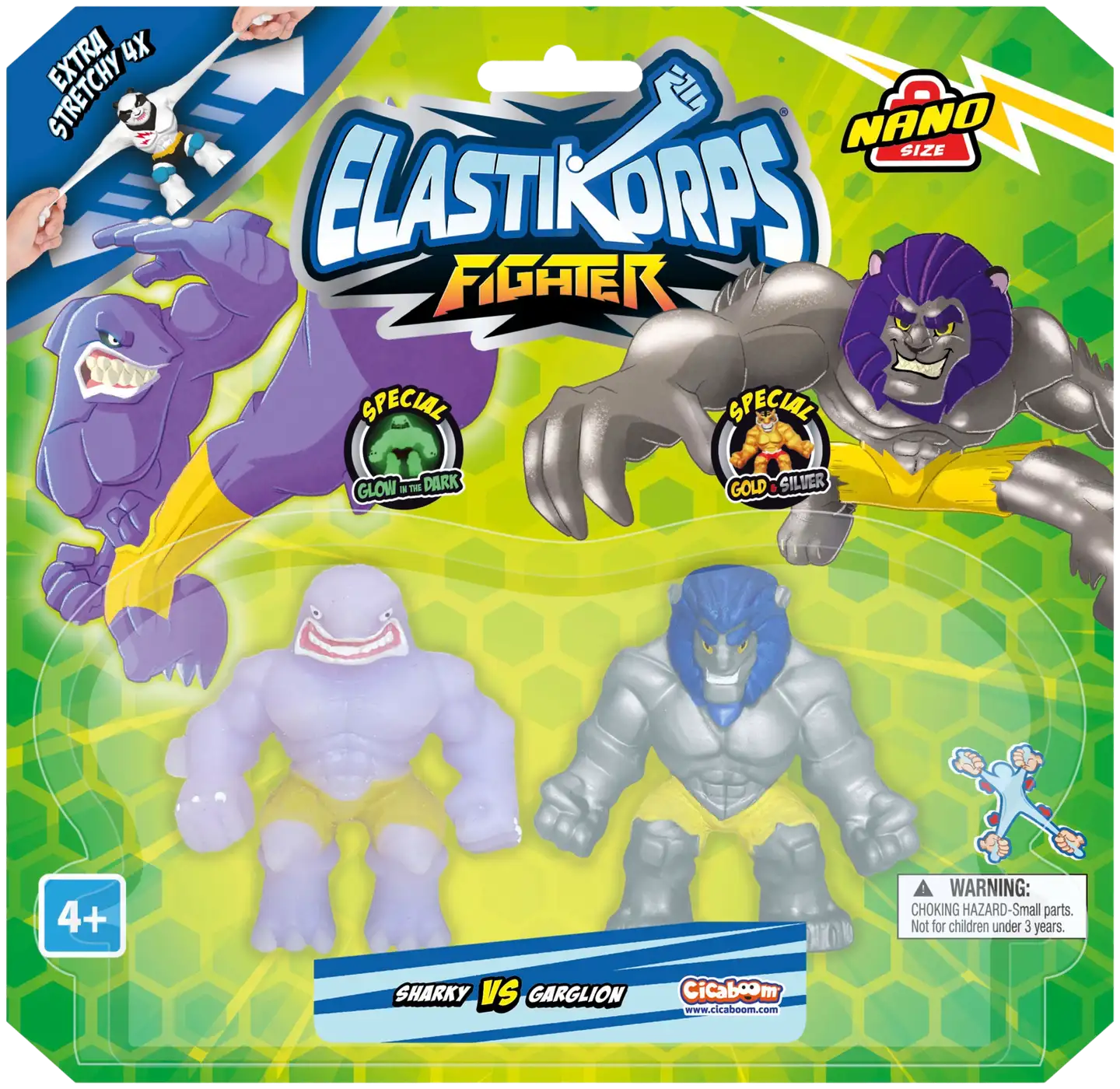 Elastikorps Nano Fighters -kamppailufiguurit 2 kpl - 8