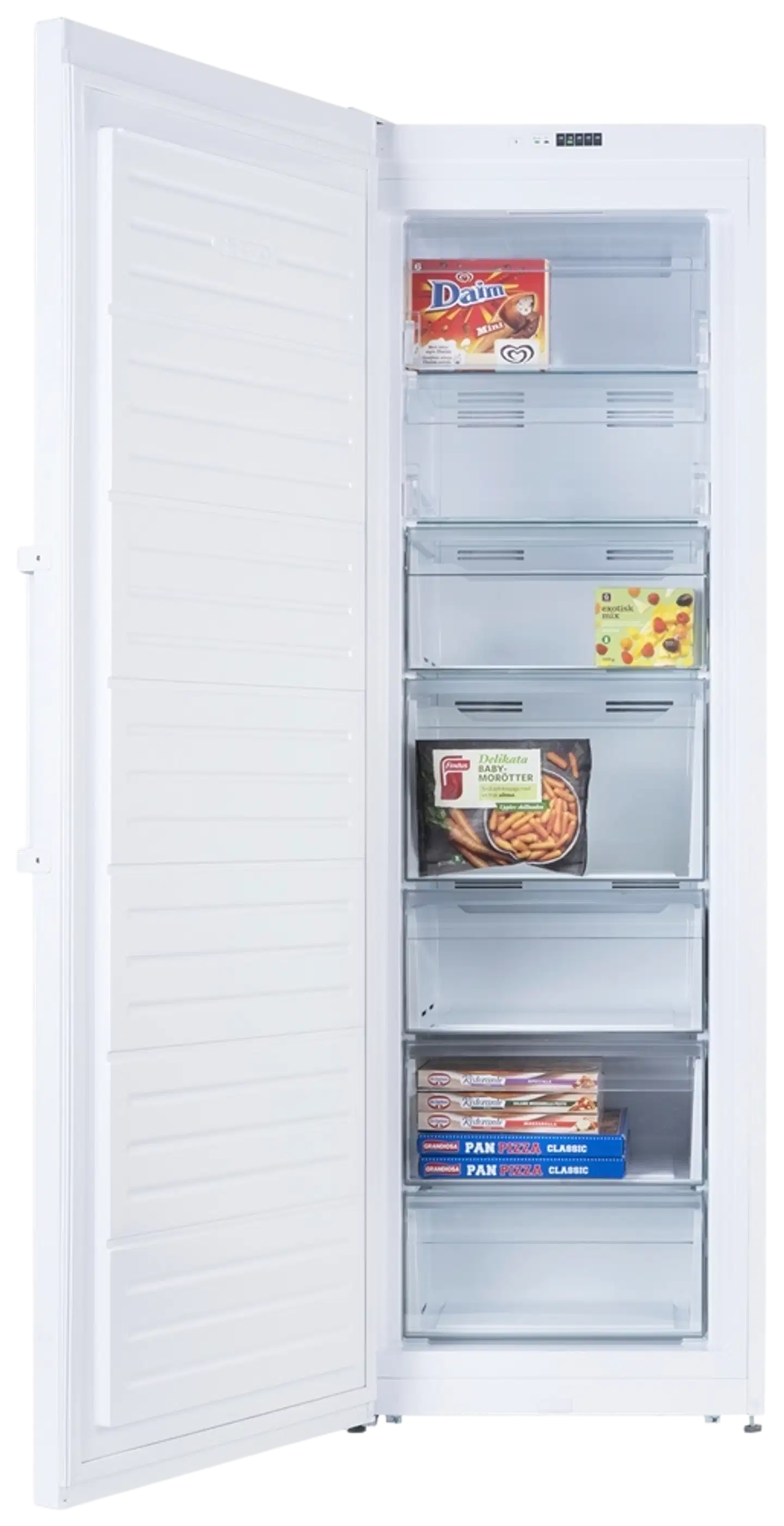 Cylinda pakastin F2385NVE, leveys 60cm, korkeus 186 cm, valkoinen - 2