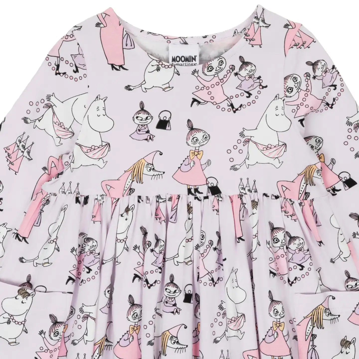 Muumi lasten mekko Helmileikki 591230 - liila - 2