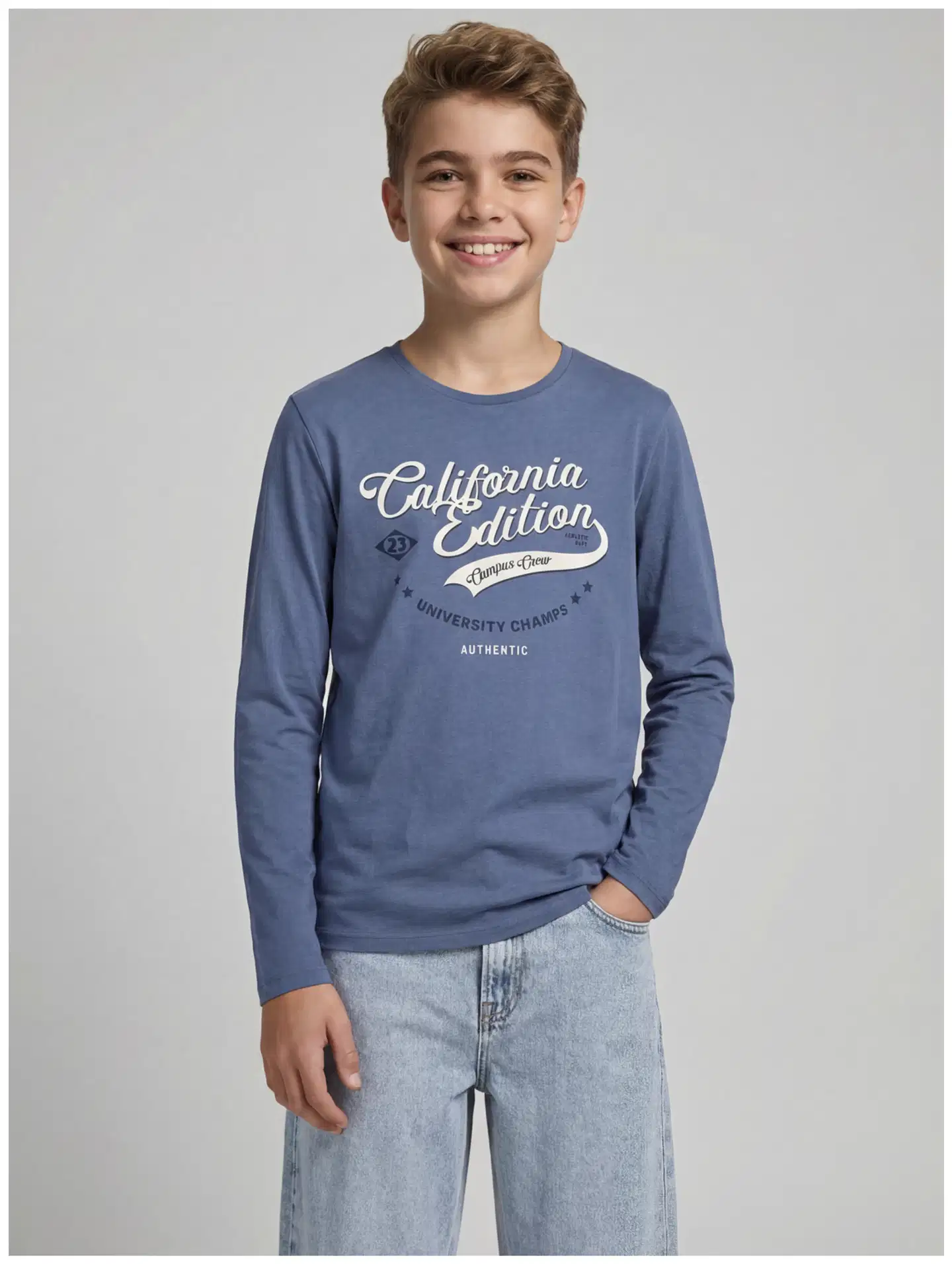 JJ REBEL JUNIOR lasten trikoopaita - Vintage Indigo - 3