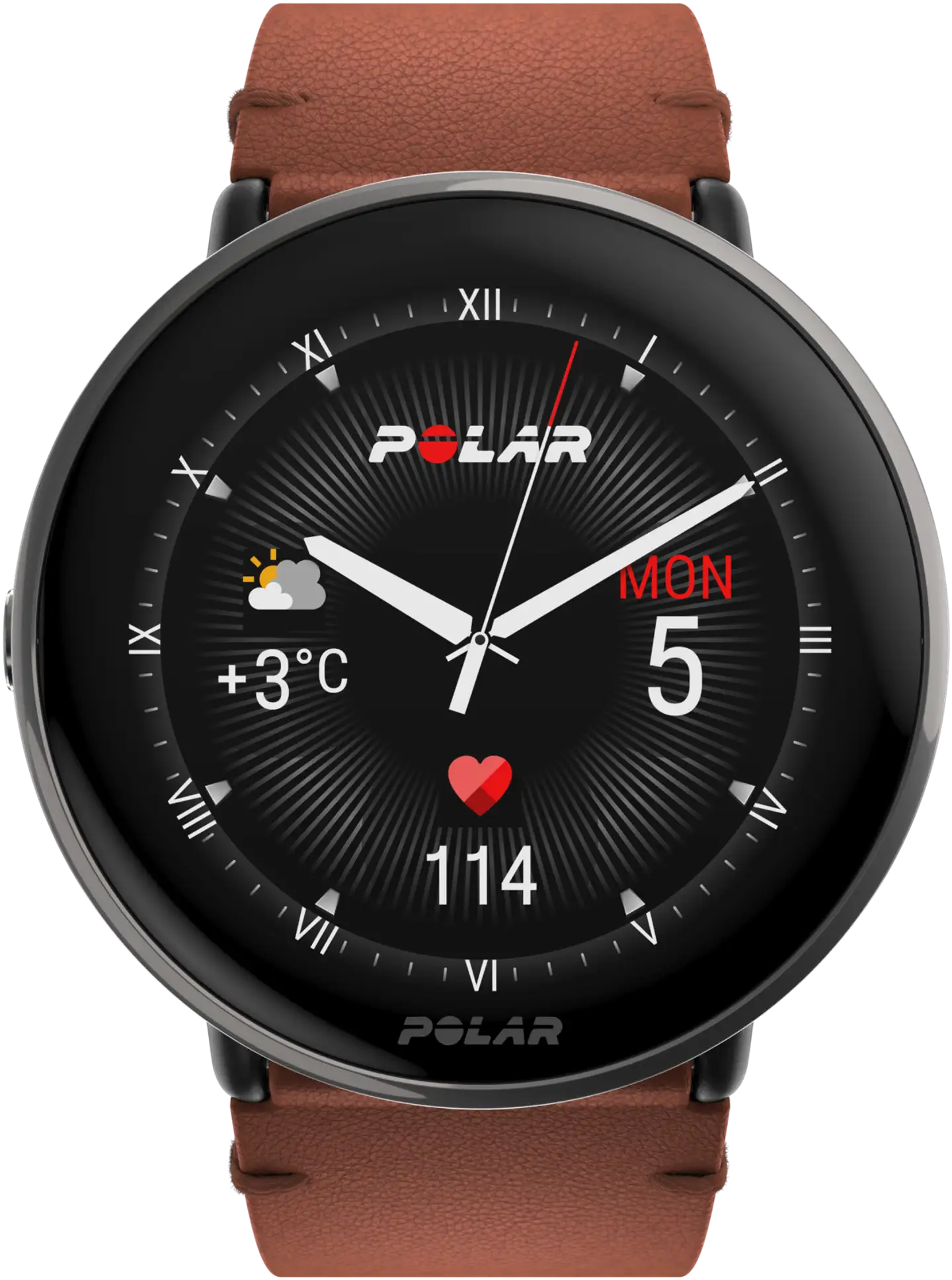 Polar Ignite 3 Titanium Lthr Brnz M/L -hyvinvointi- ja fitnesskello - 2