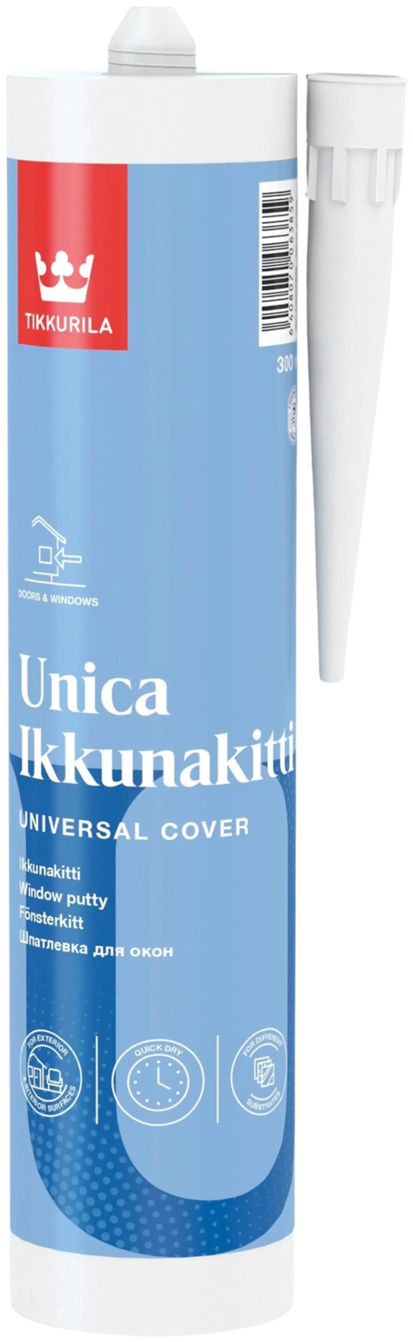Tikkurila ikkunakitti Unica 300 ml valkoinen