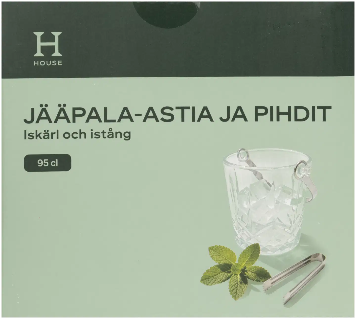 House jääpala-astia pihdeillä 95 cl - 2