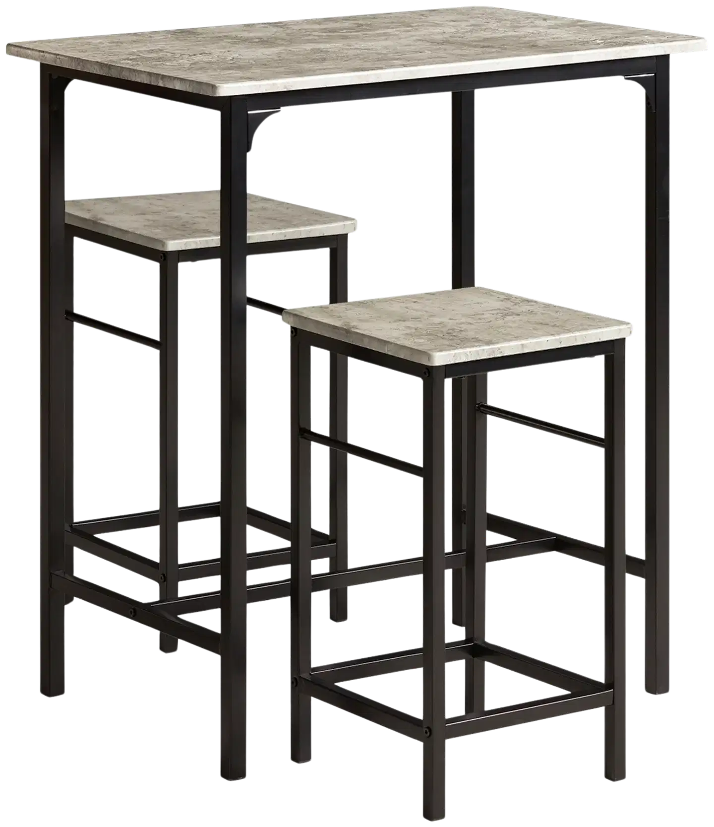 SoBuy baaripöytäsetti harmaa OGT10-HG - 3