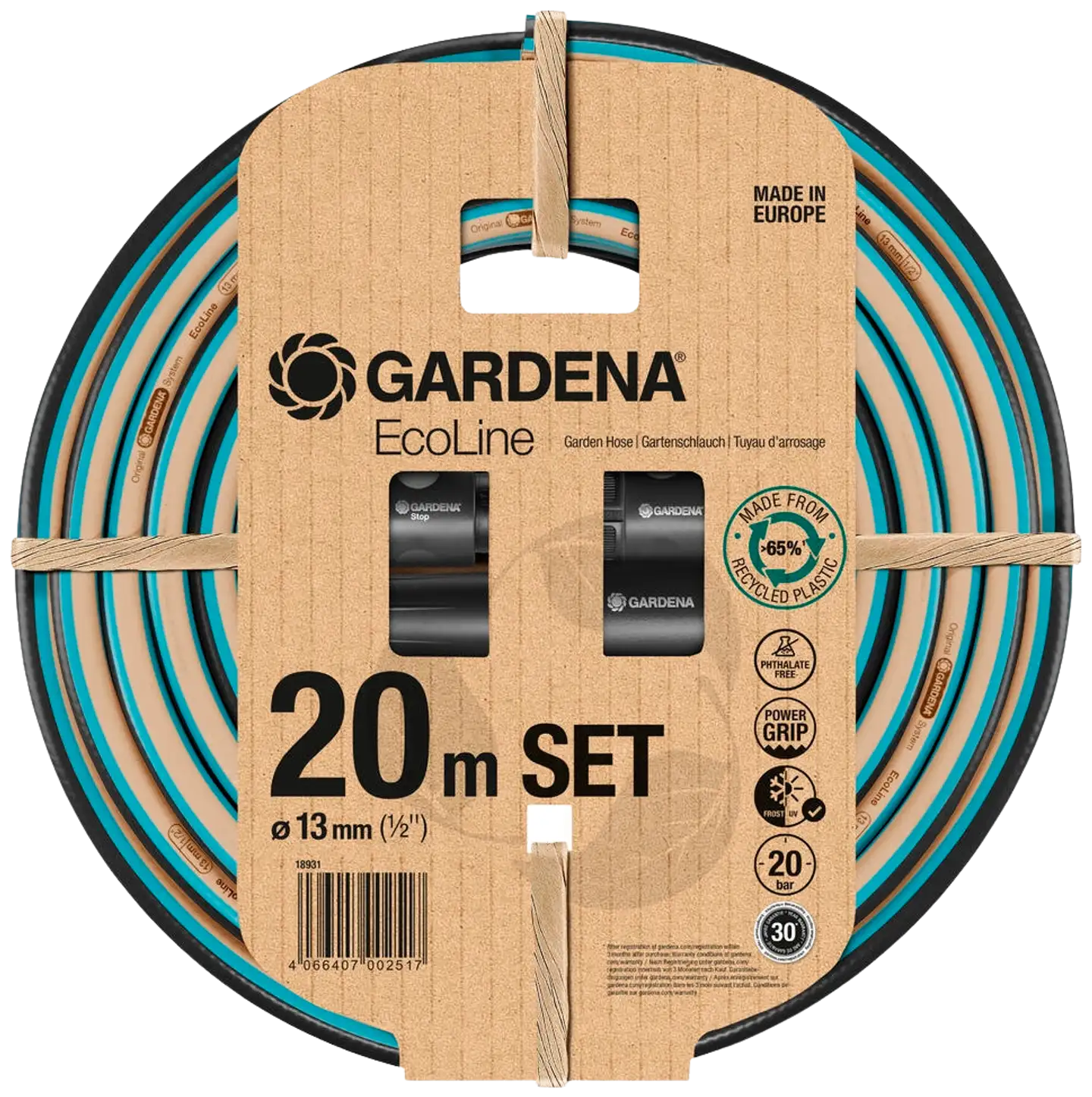 Gardena puutarhaletku Ecoline 1/2", 20 m  liittimillä - 1