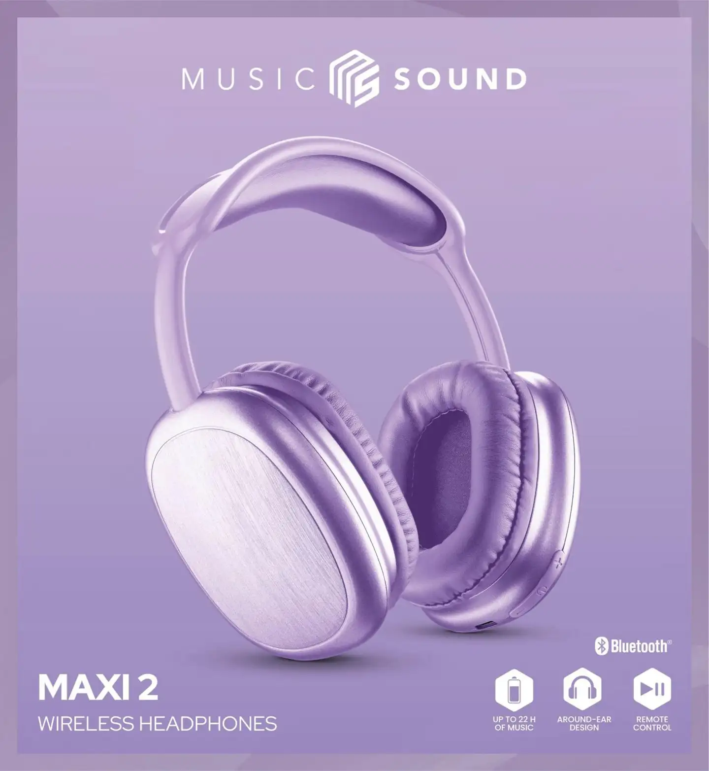 MusicSound Bluetooth sankakuulokkeet Maxi 2 violetti - 2