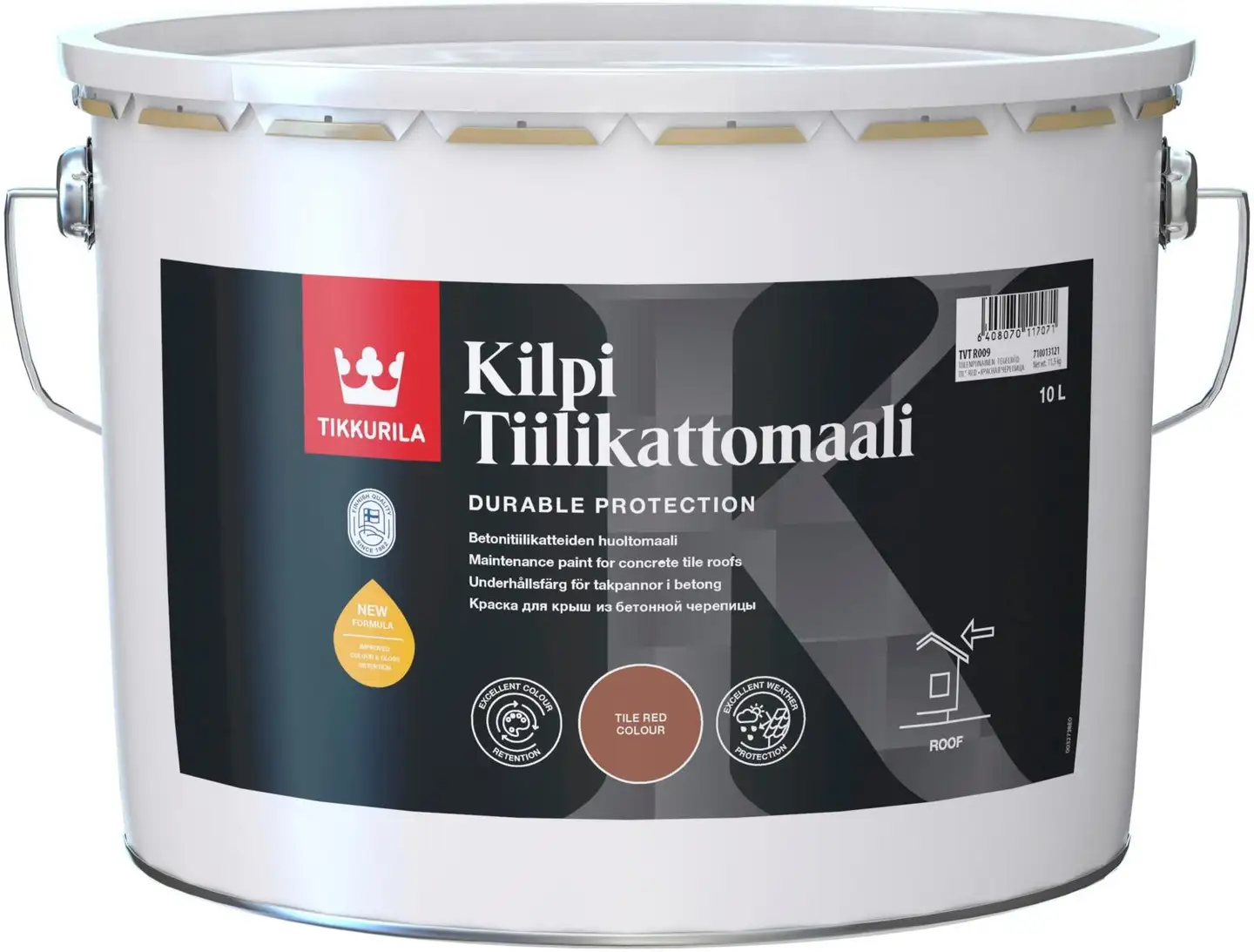 Tikkurila tiilikattomaali Kilpi 10 l tiilenpunainen puolihimmeä