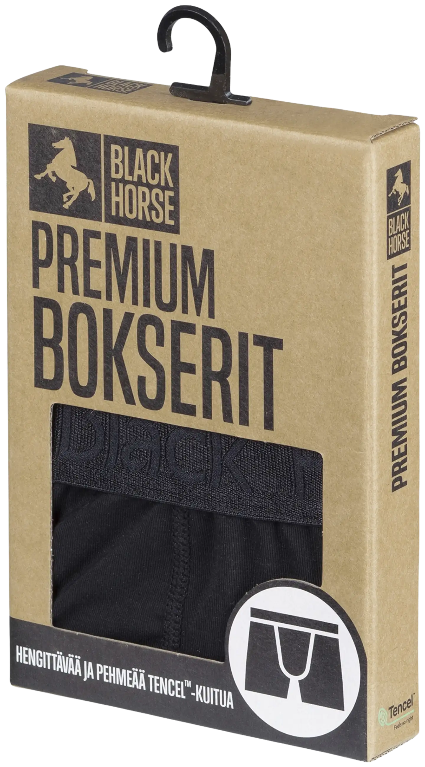 Black Horse Tencel bokserit - BLACK - 2