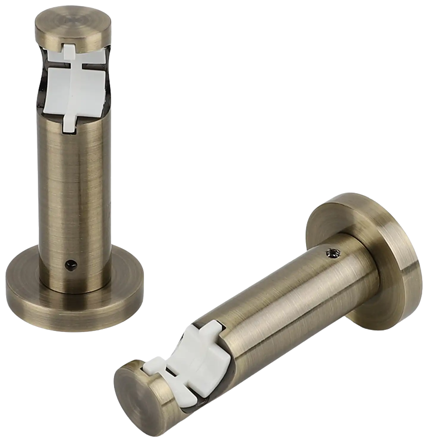 Ihanin verhotangon click-kannakkeet antiikkimessinki 19mm 2kpl/pss - 1