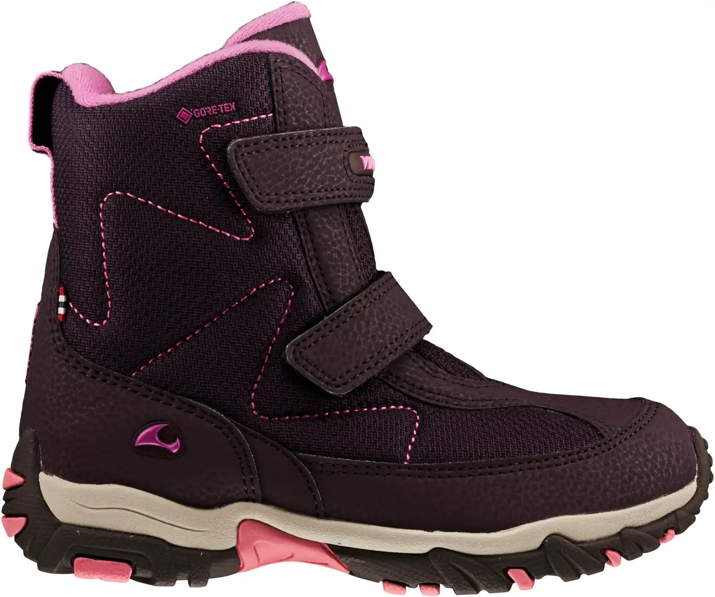 Viking lasten GTX talvijalkine 3-88022 Wombat - Aubergine/pink