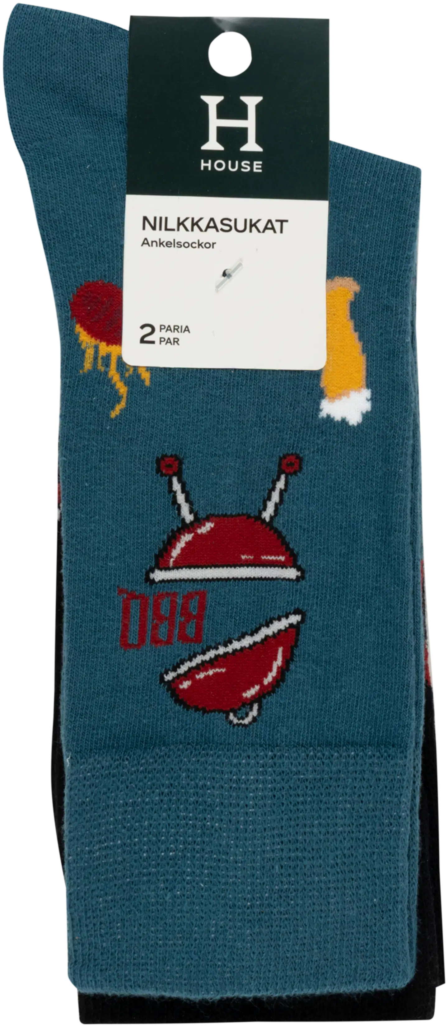 House miesten nilkkasukat barbecue 193H062602 2-pack - 2