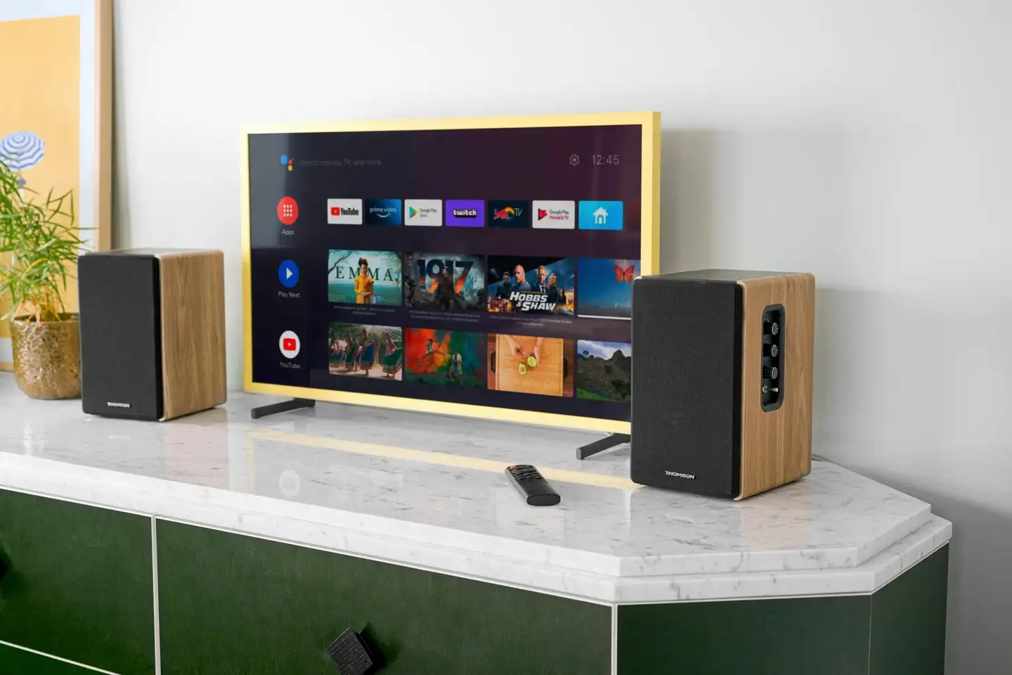 Thomson aktiivikaiutinpari Bluetooth yhteydellä WS902DUO puu - 7