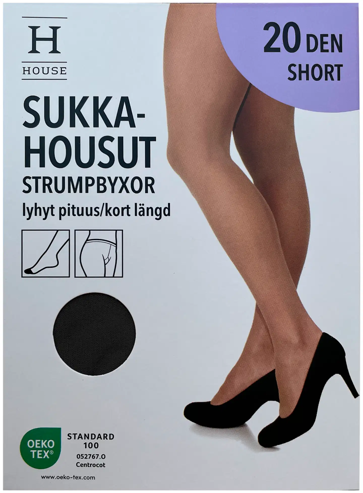 House naisten sukkahousut 20 den lyhyt malli 121-CDSMAL20 - Black