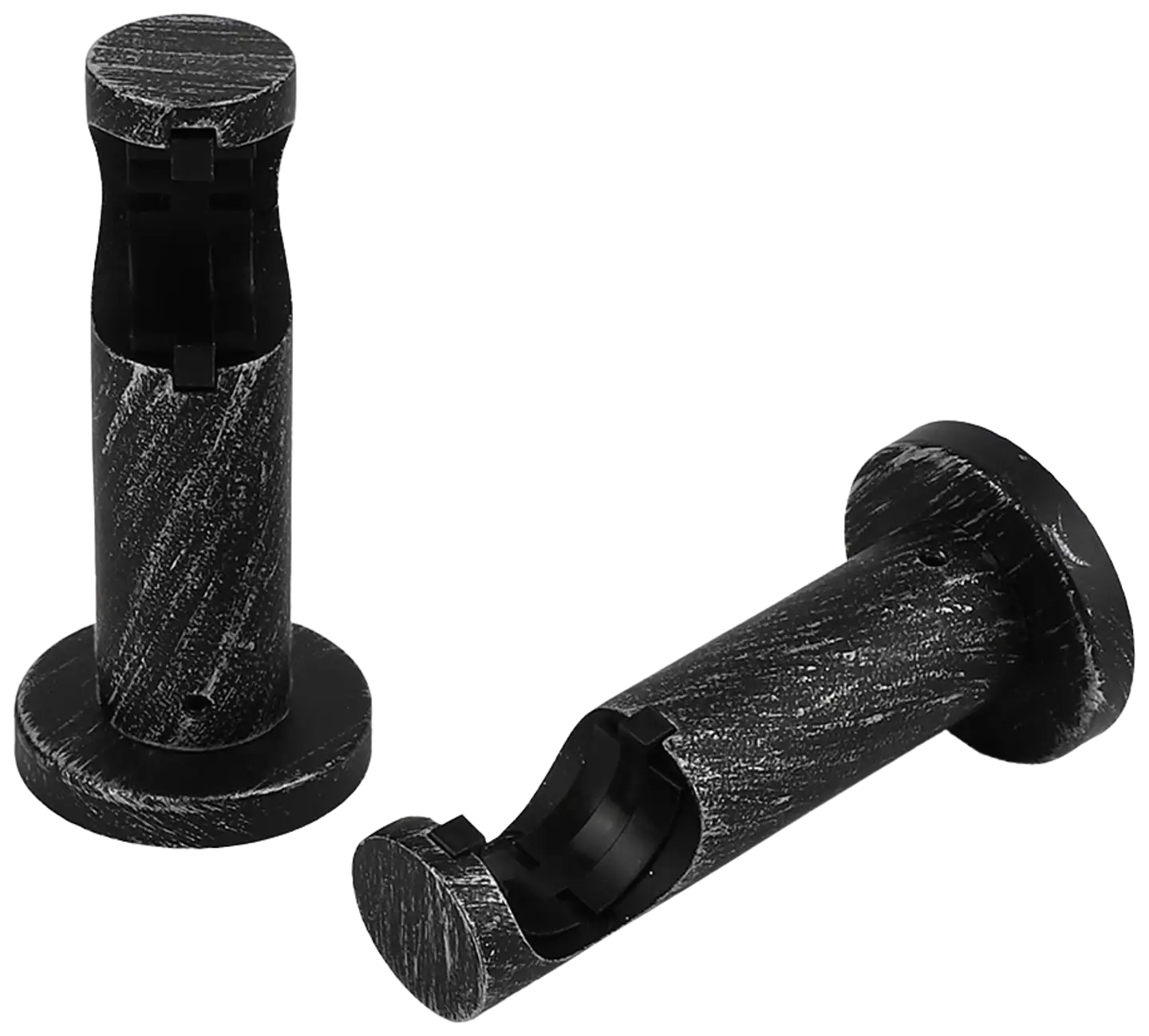 Ihanin verhotangon click-kannakkeet mustakulta 28mm 2kpl/pss - 1