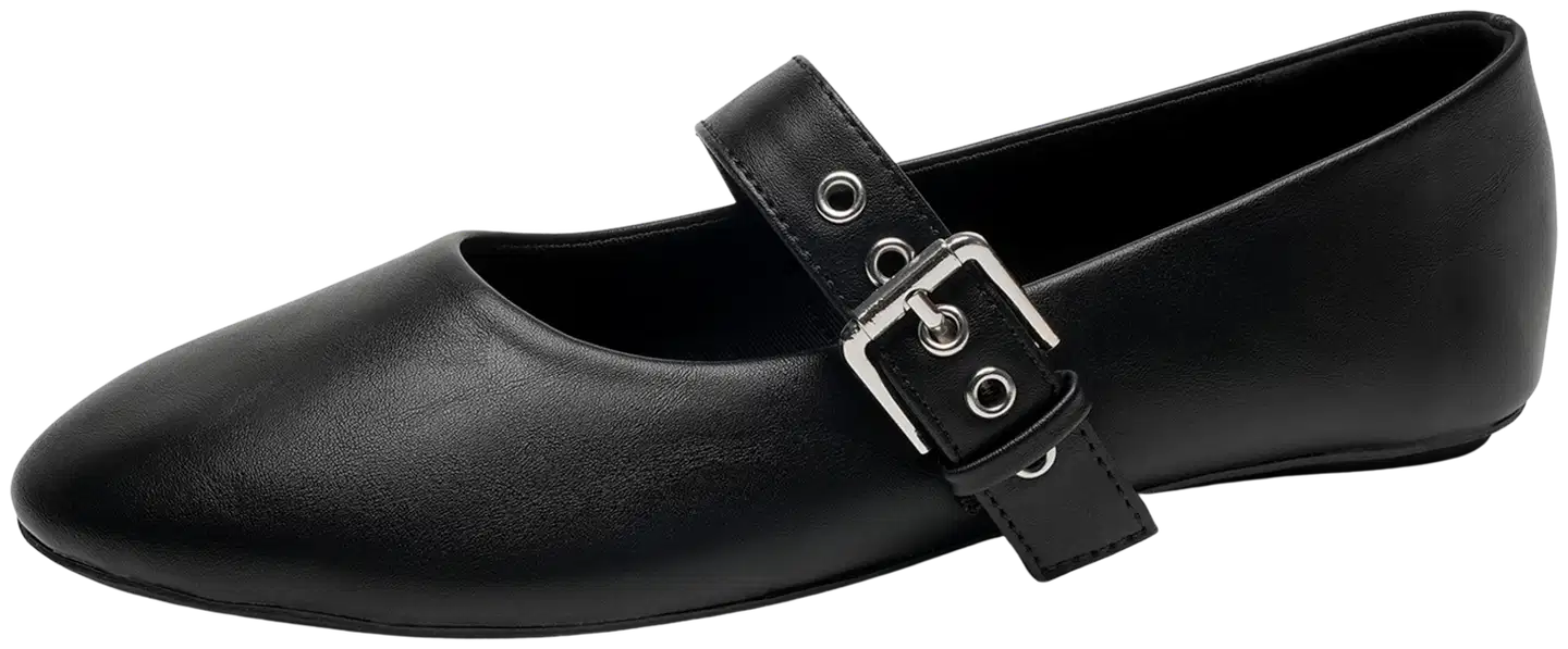 Dinsko lasten ballerinat Jasmine Buckle 347808 - BLACK - 3